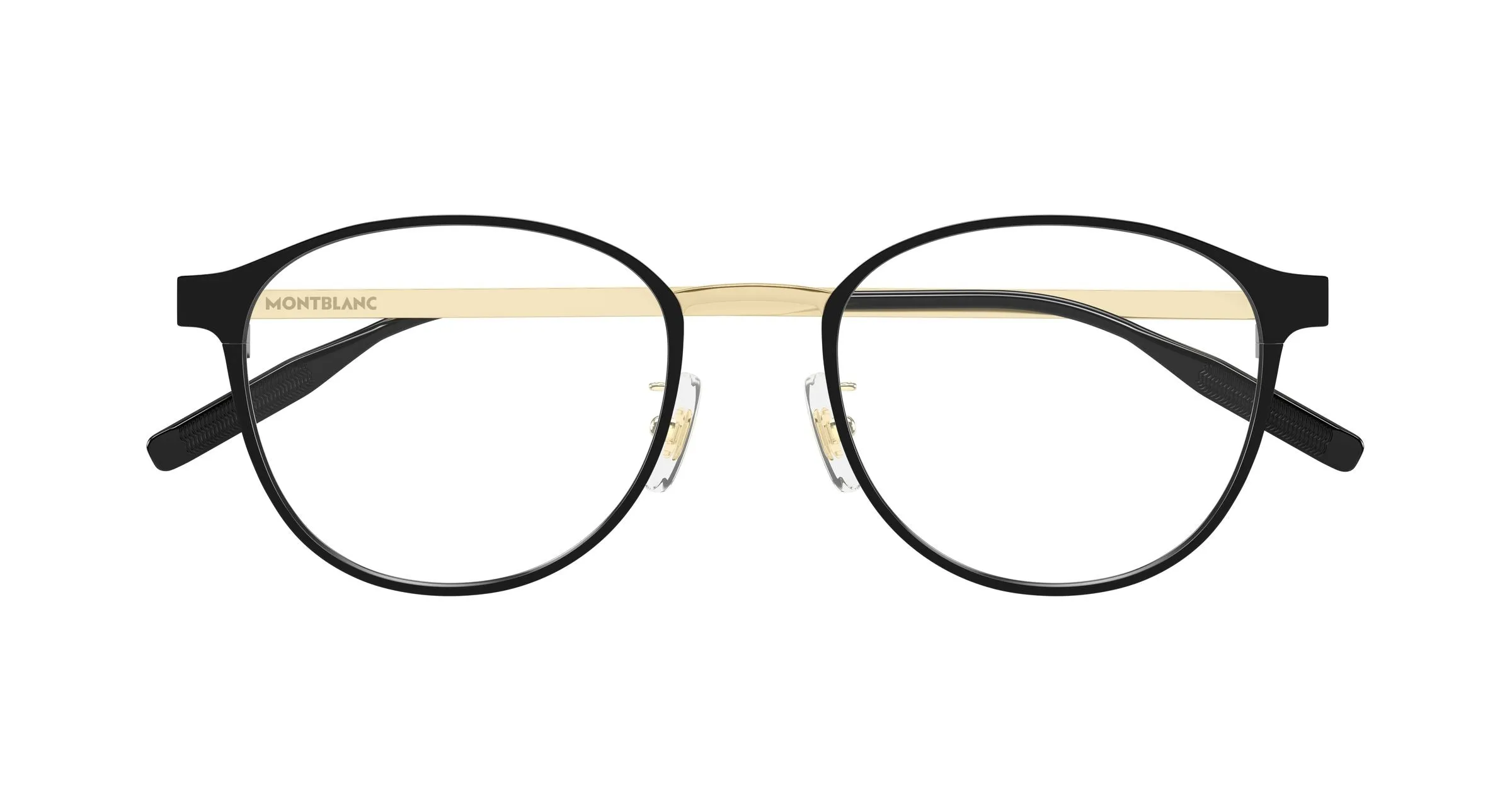 Montblanc MB0447OA 006 Montature da vista Titanio Nero Trasparente Rotonda - immagine 2