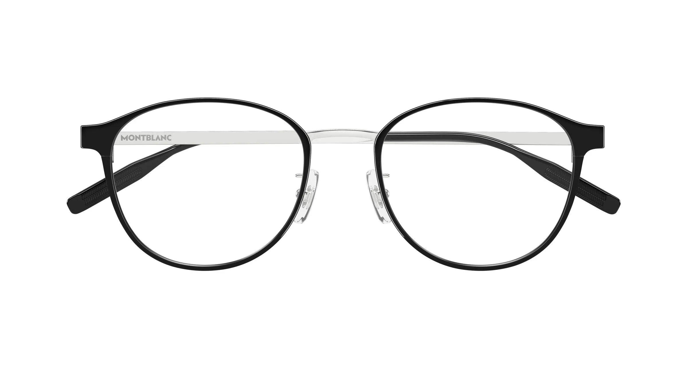 Montblanc MB0447OA 005 Montature da vista Titanio Nero Trasparente Rotonda - immagine 2