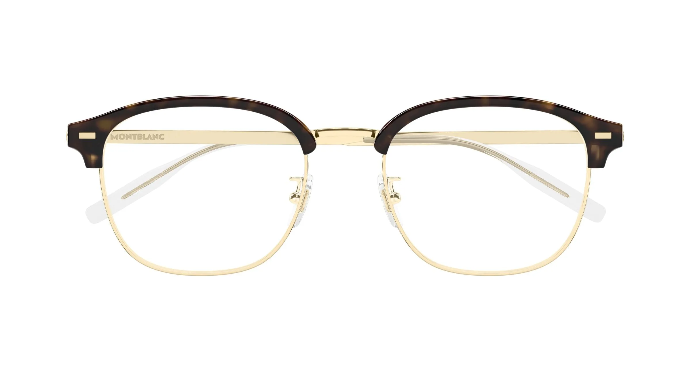 Montblanc MB0446OA 004 Montature da vista Titanio Oro Trasparente Rotonda - immagine 2