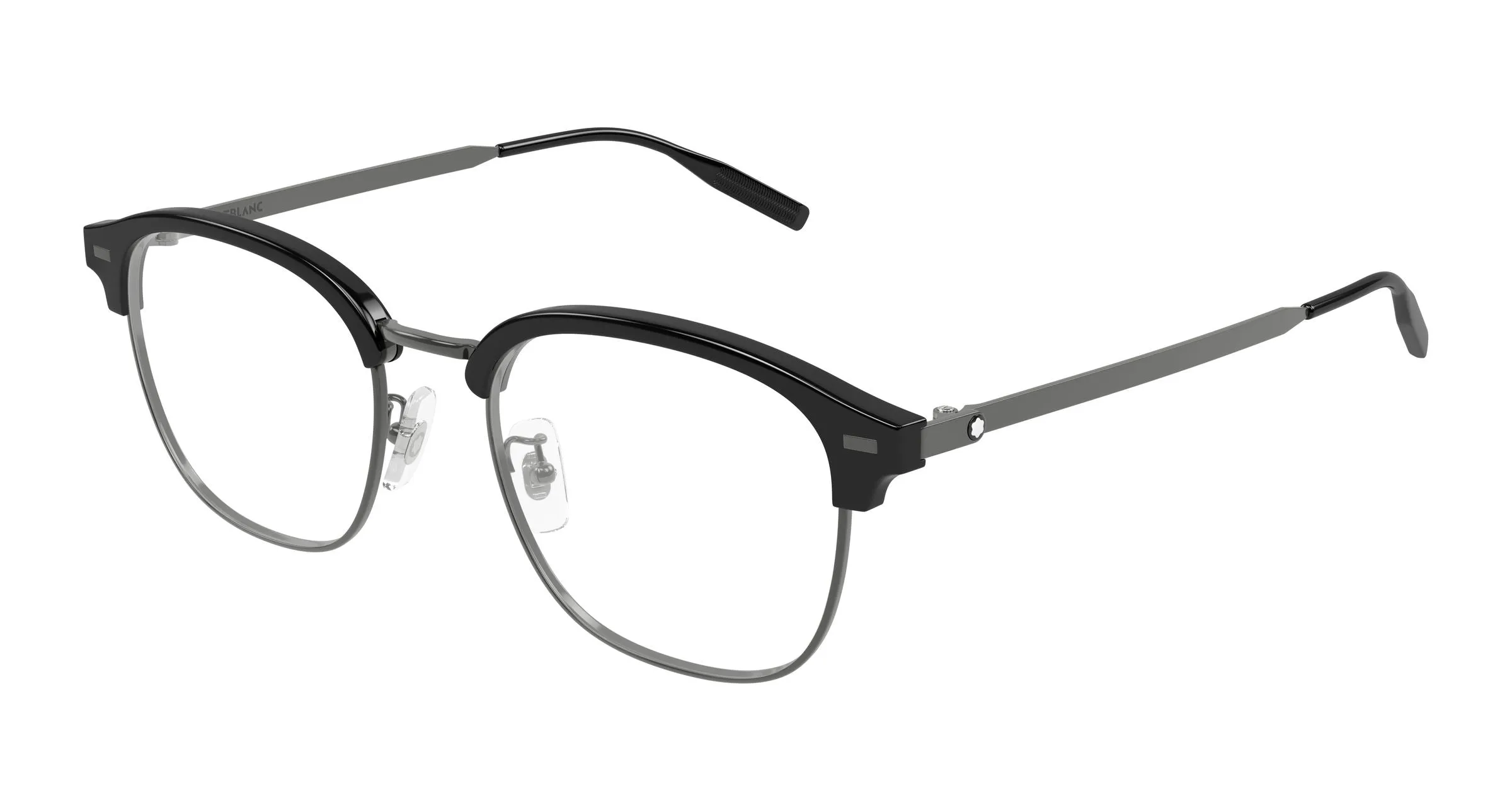 Montblanc MB0446OA 001 Montature da vista Titanio Rutenio Trasparente Rotonda - immagine 1