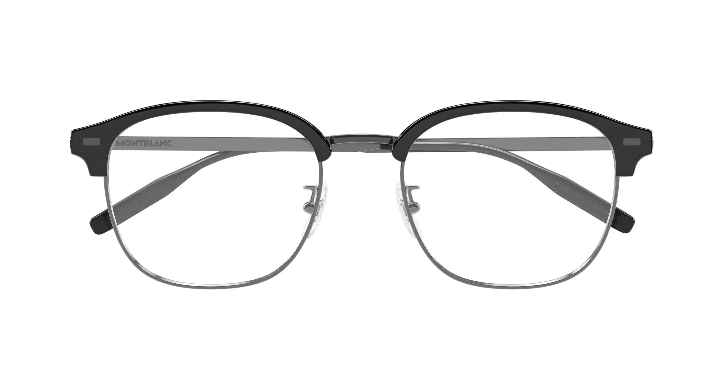 Montblanc MB0446OA 001 Montature da vista Titanio Rutenio Trasparente Rotonda - immagine 2