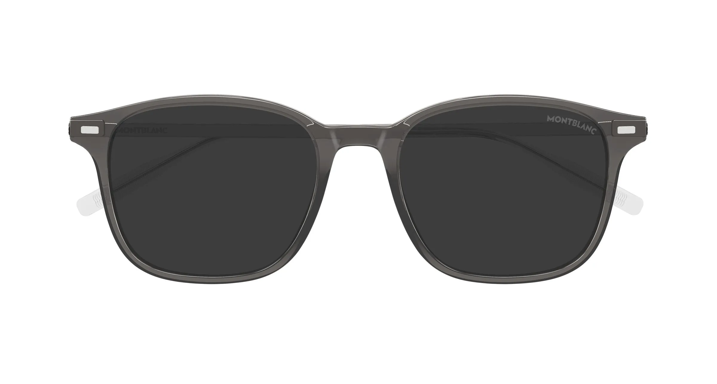 Montblanc MB0445SA 004 Occhiali da sole Iniettato Grigio Grigio Squadrata - immagine 2