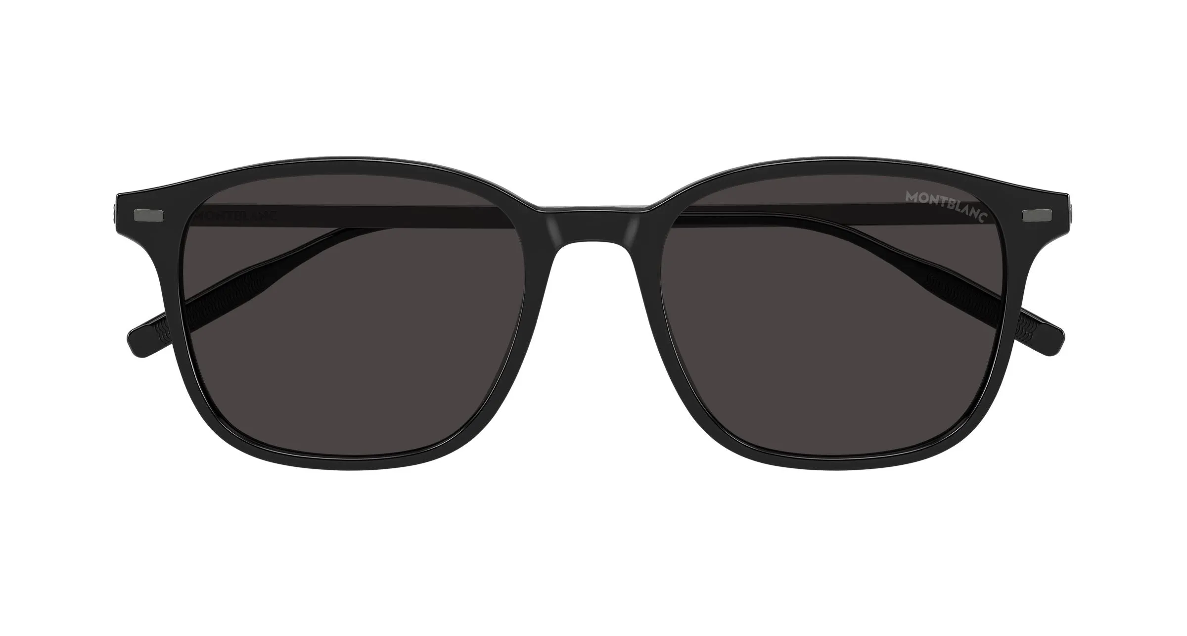 Montblanc MB0445SA 001 Occhiali da sole Iniettato Nero Grigio Squadrata - immagine 2