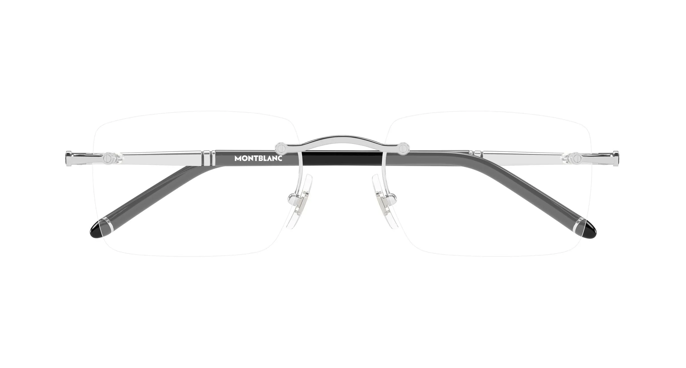 Montblanc MB0444O 002 Montature da vista Metallo Argento Trasparente Squadrata - immagine 2