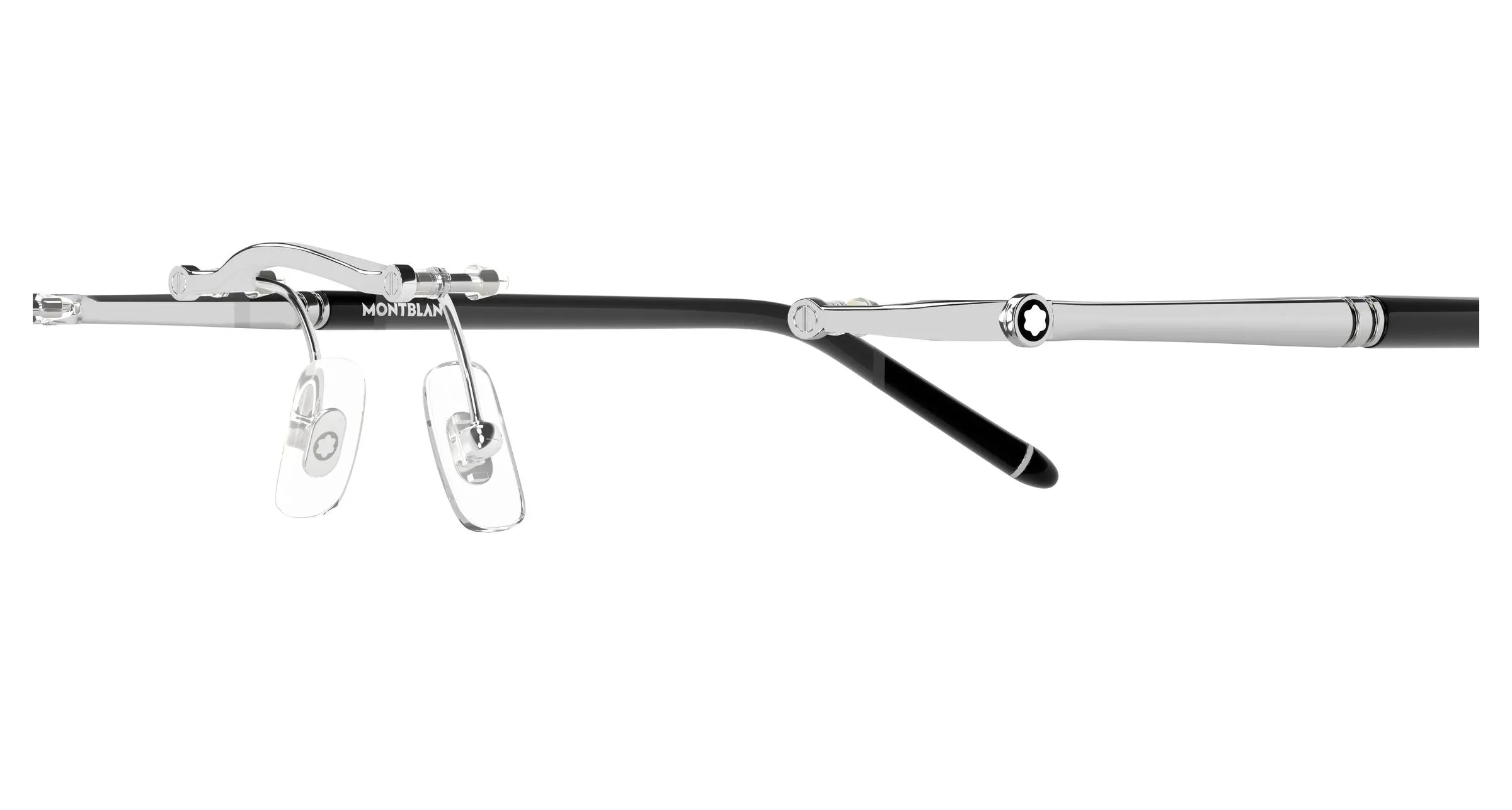 Montblanc MB0444O 002 Montature da vista Metallo Argento Trasparente Squadrata - immagine 3
