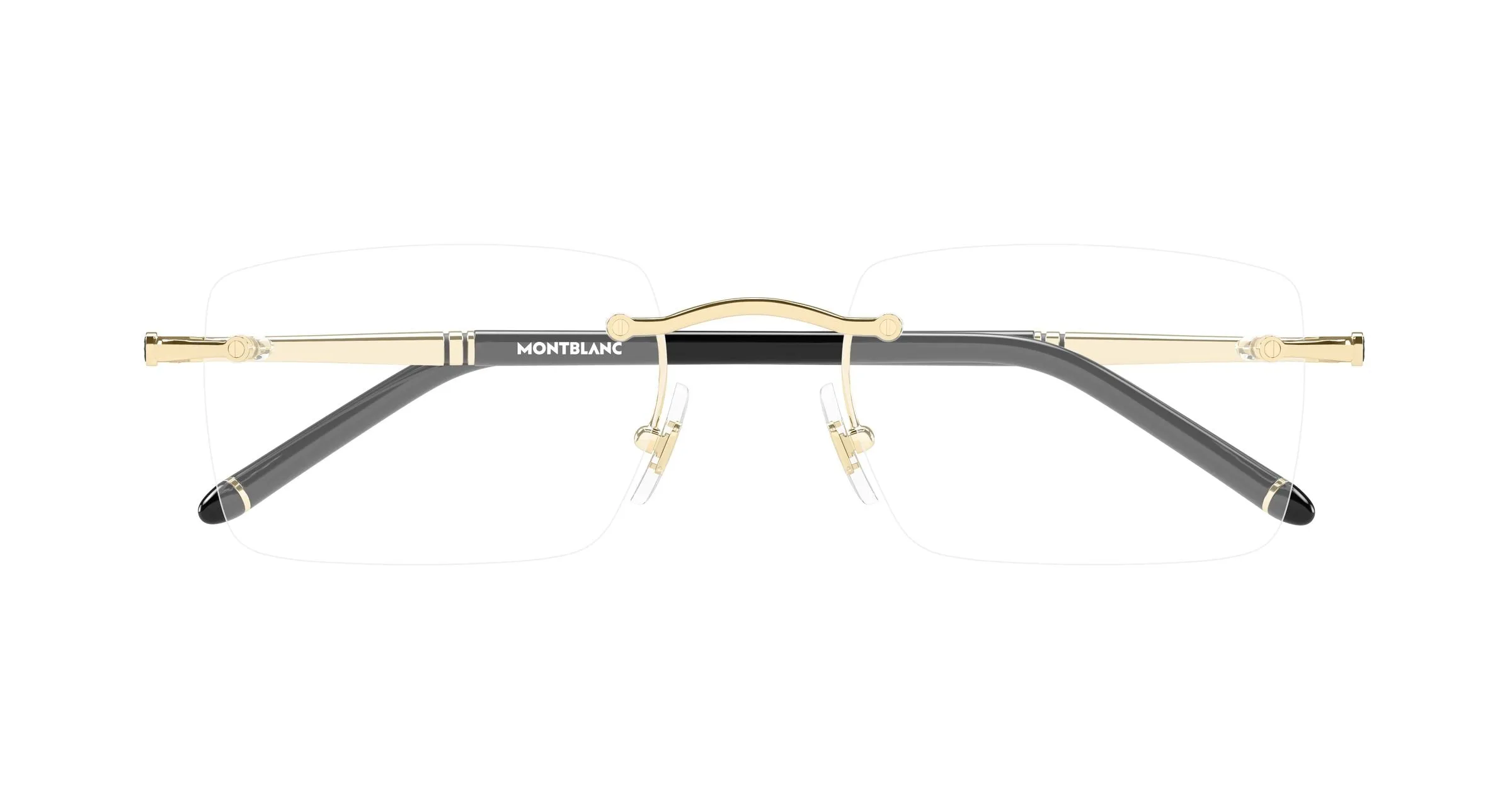 Montblanc MB0444O 001 Montature da vista Metallo Oro Trasparente Squadrata - immagine 2