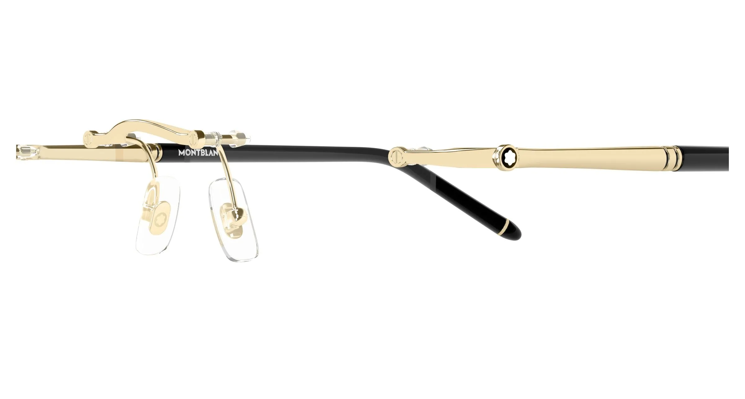 Montblanc MB0444O 001 Montature da vista Metallo Oro Trasparente Squadrata - immagine 3