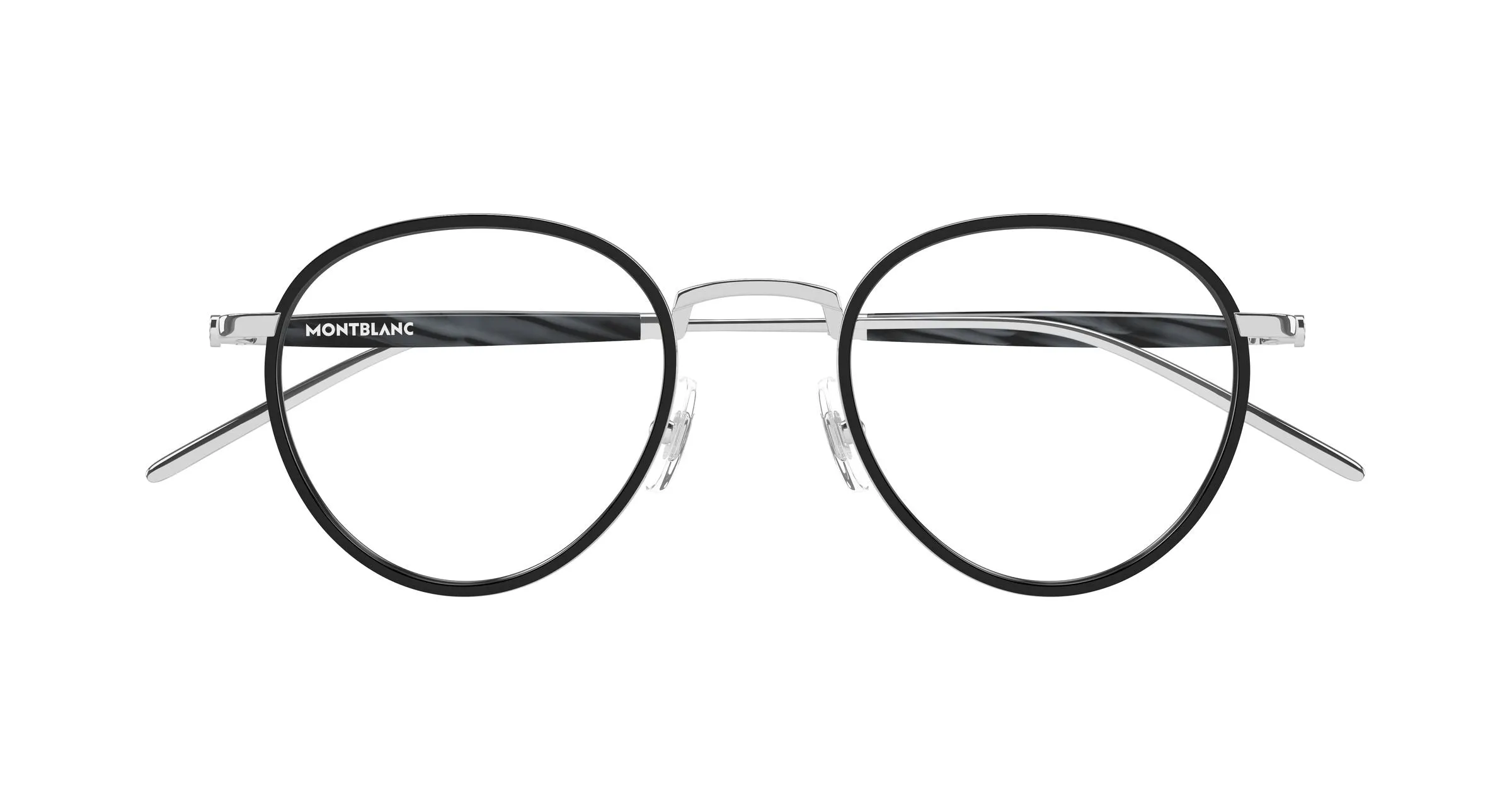 Montblanc MB0442O 003 Montature da vista Metallo Argento Trasparente Rotonda - immagine 2