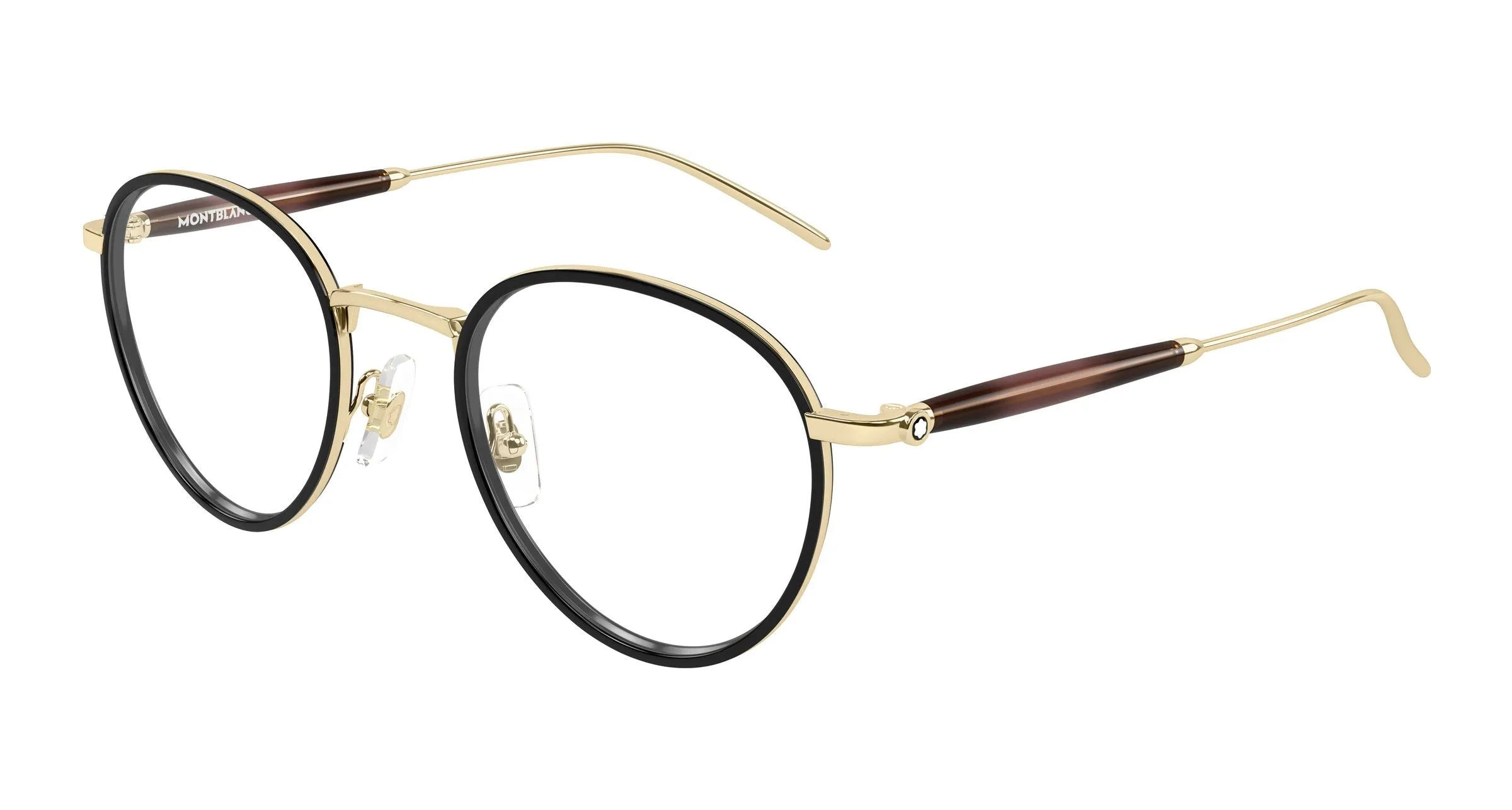 Montblanc MB0442O 002 Montature da vista Metallo Oro Trasparente Rotonda - immagine 1