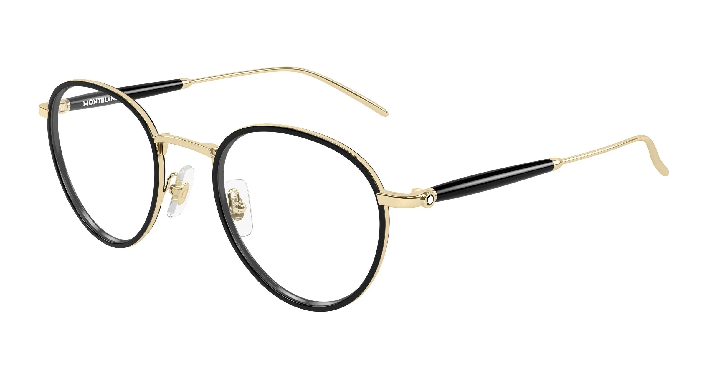 Montblanc MB0442O 001 Montature da vista Metallo Oro Trasparente Rotonda - immagine 1