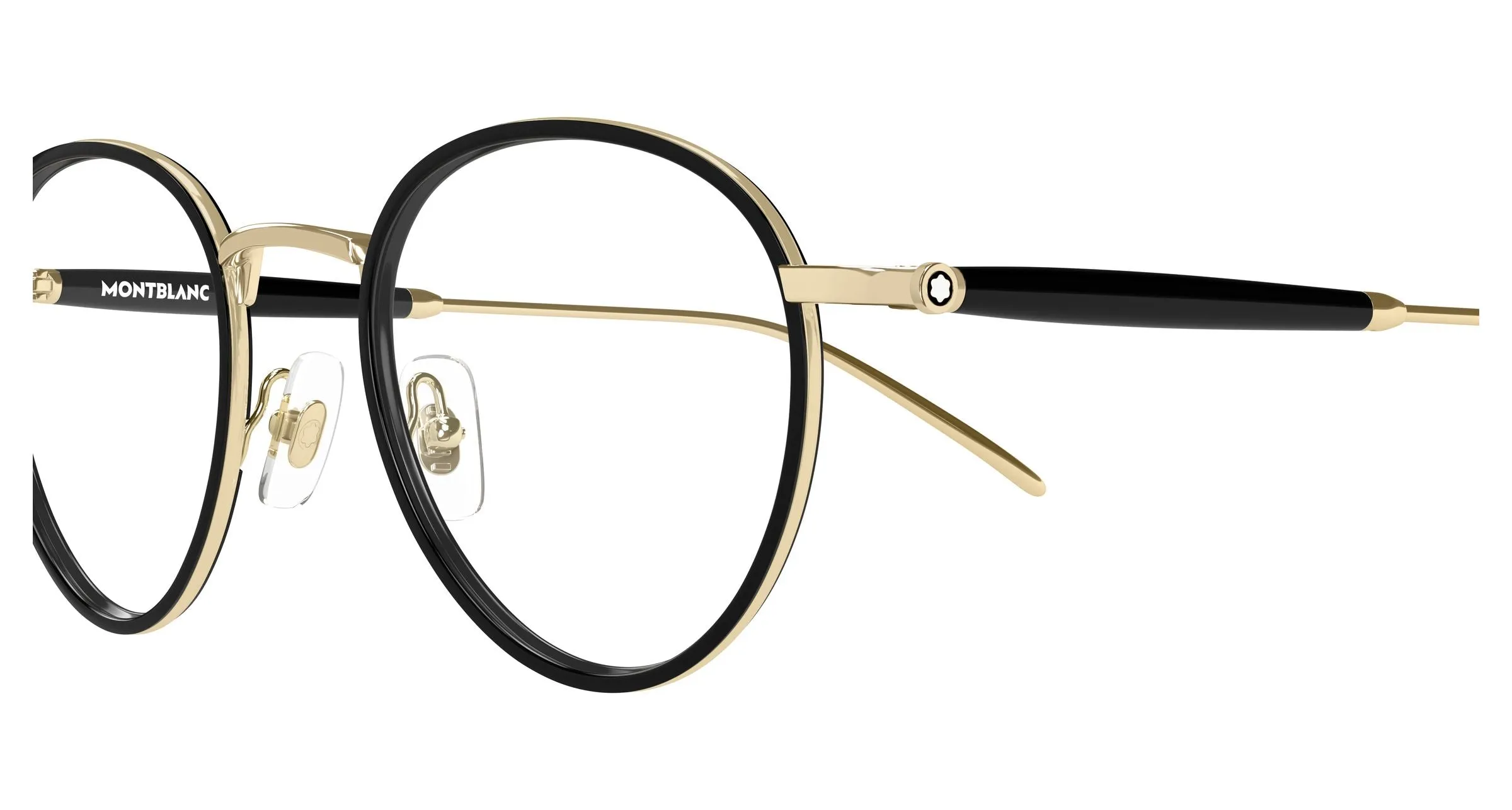 Montblanc MB0442O 001 Montature da vista Metallo Oro Trasparente Rotonda - immagine 3