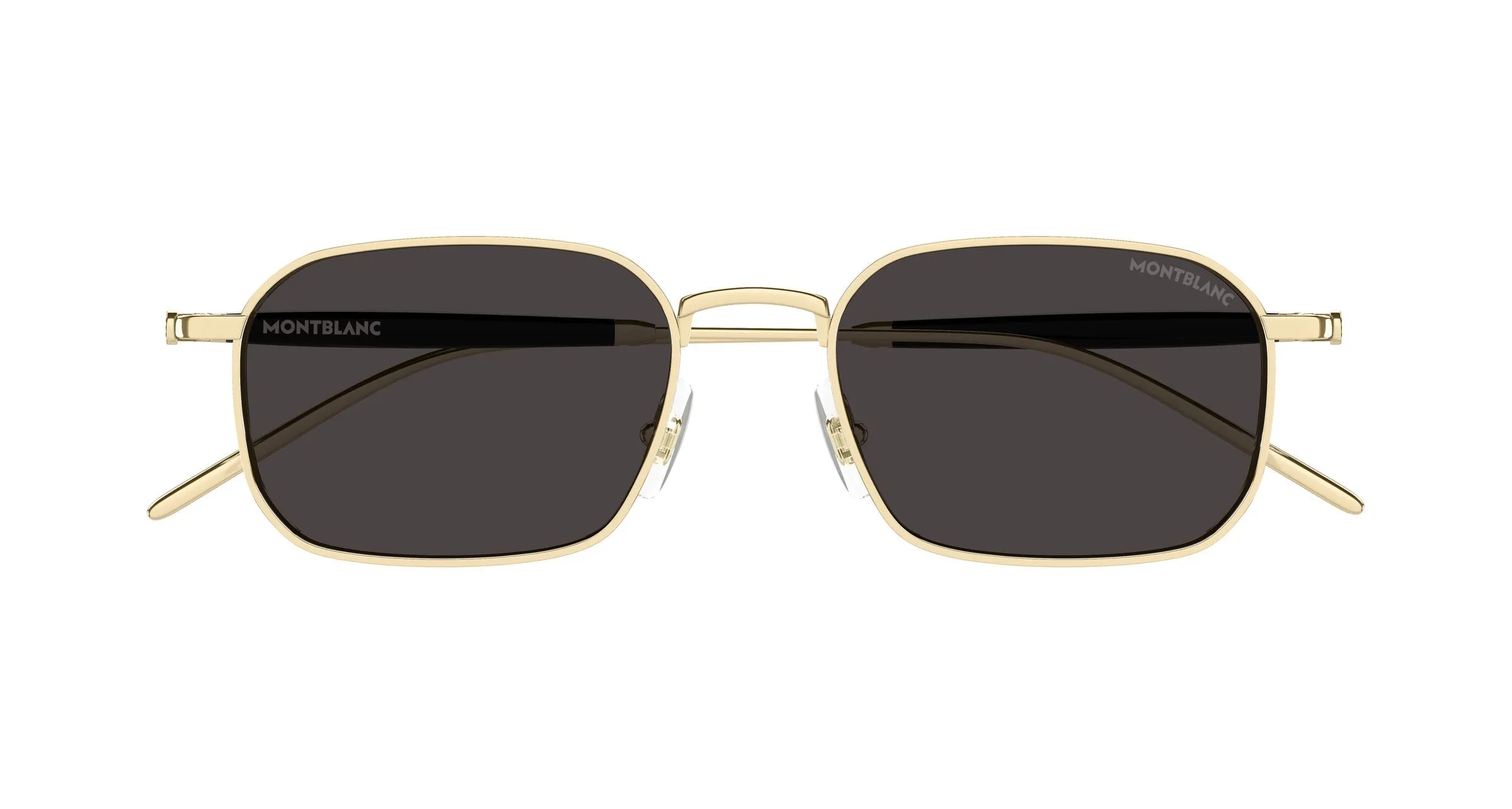 Montblanc MB0441S 001 Occhiali da sole Metallo Oro Grigio Squadrata - immagine 2
