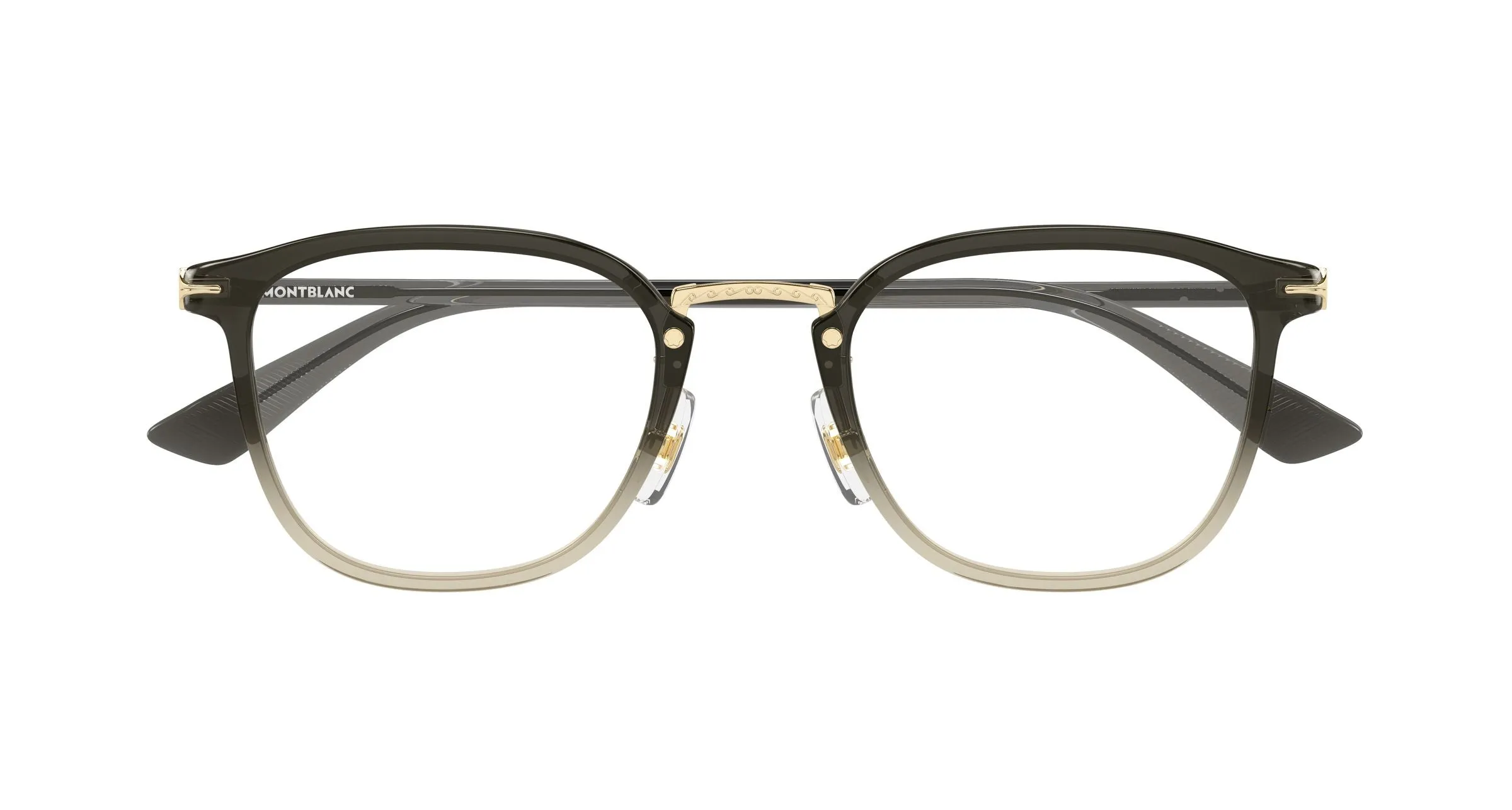 Montblanc MB0440OA 005 Montature da vista Acetato Grigio Trasparente Rotonda - immagine 2