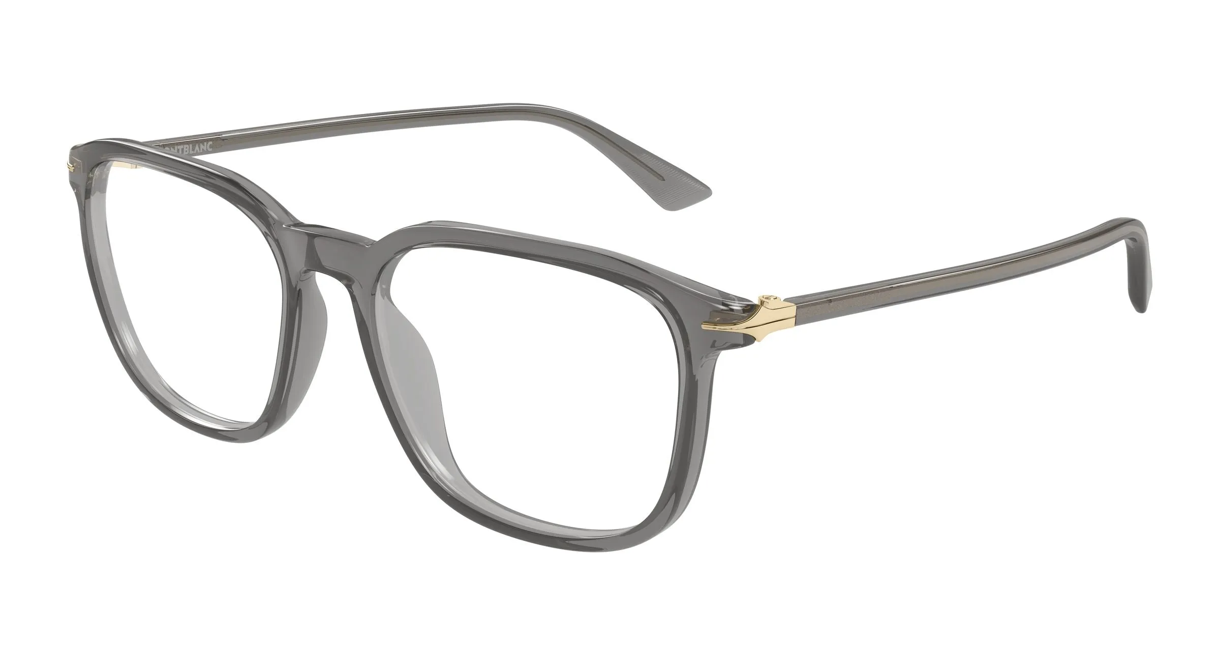 Montblanc MB0438O 003 Montature da vista Acetato Grigio Trasparente Squadrata - immagine 1