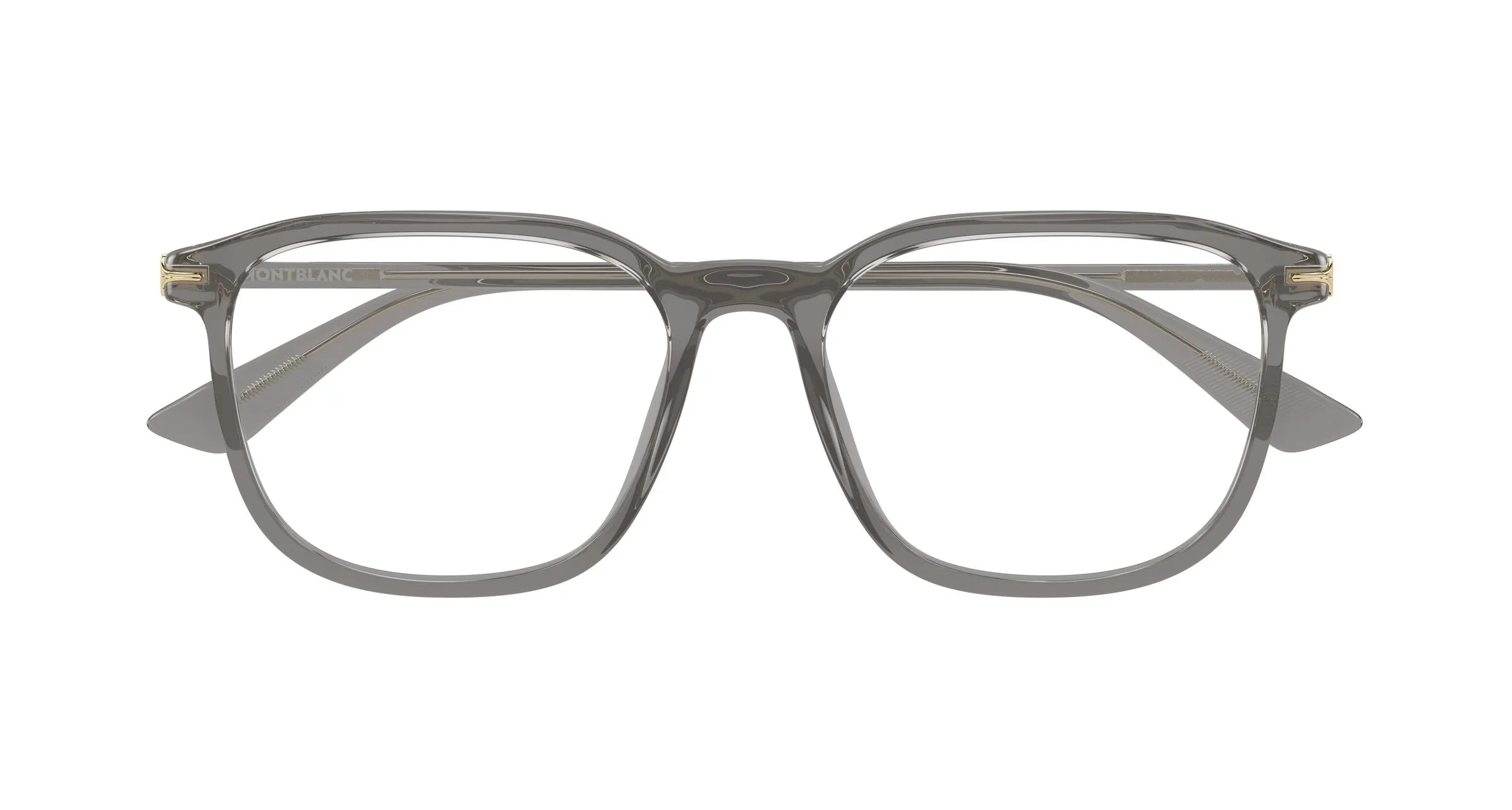Montblanc MB0438O 003 Montature da vista Acetato Grigio Trasparente Squadrata - immagine 2