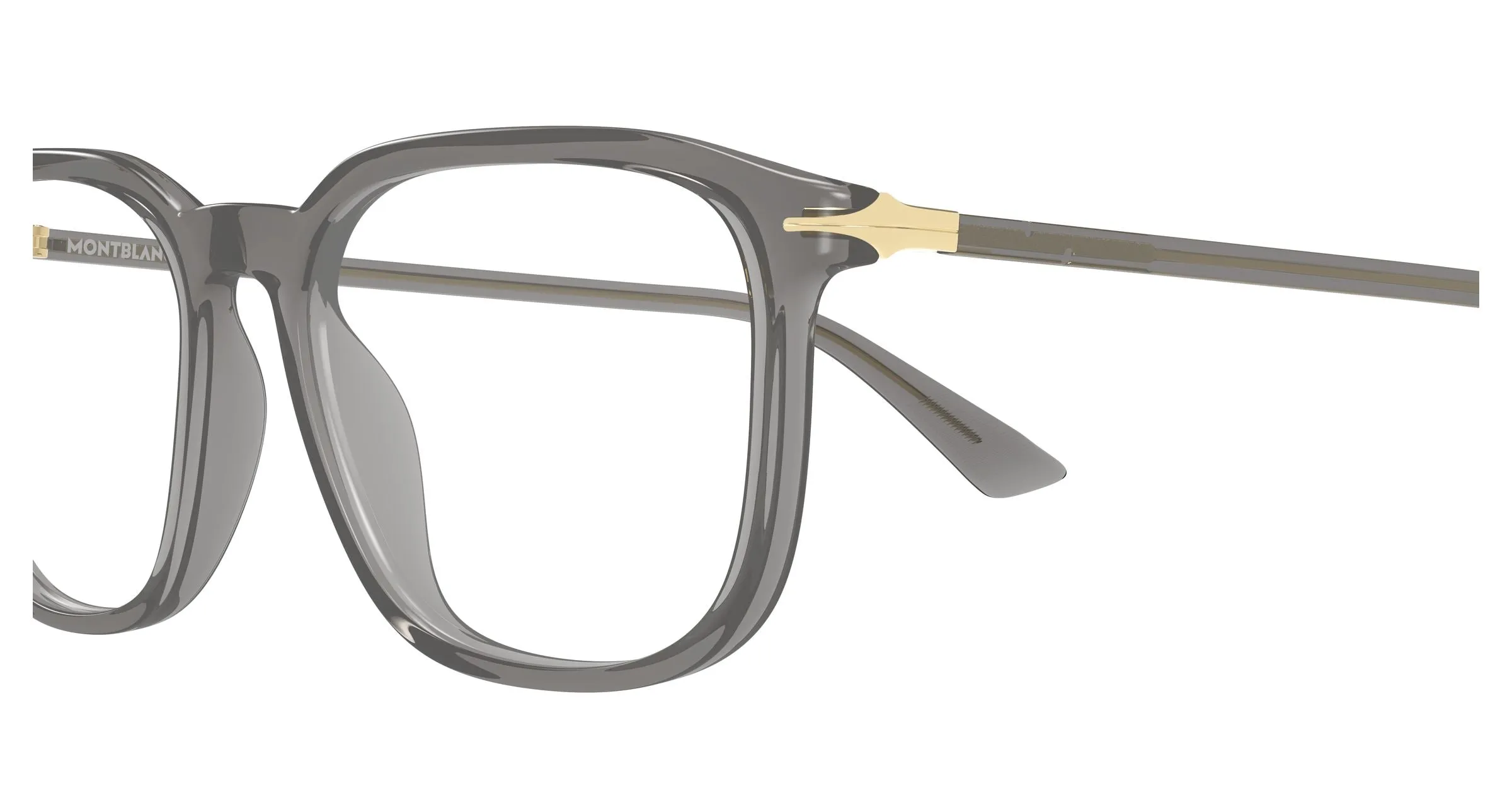 Montblanc MB0438O 003 Montature da vista Acetato Grigio Trasparente Squadrata - immagine 3