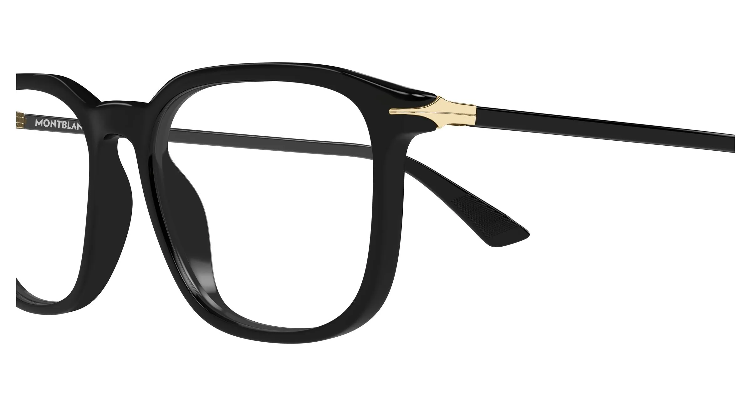 Montblanc MB0438O 001 Montature da vista Acetato Nero Trasparente Squadrata - immagine 3