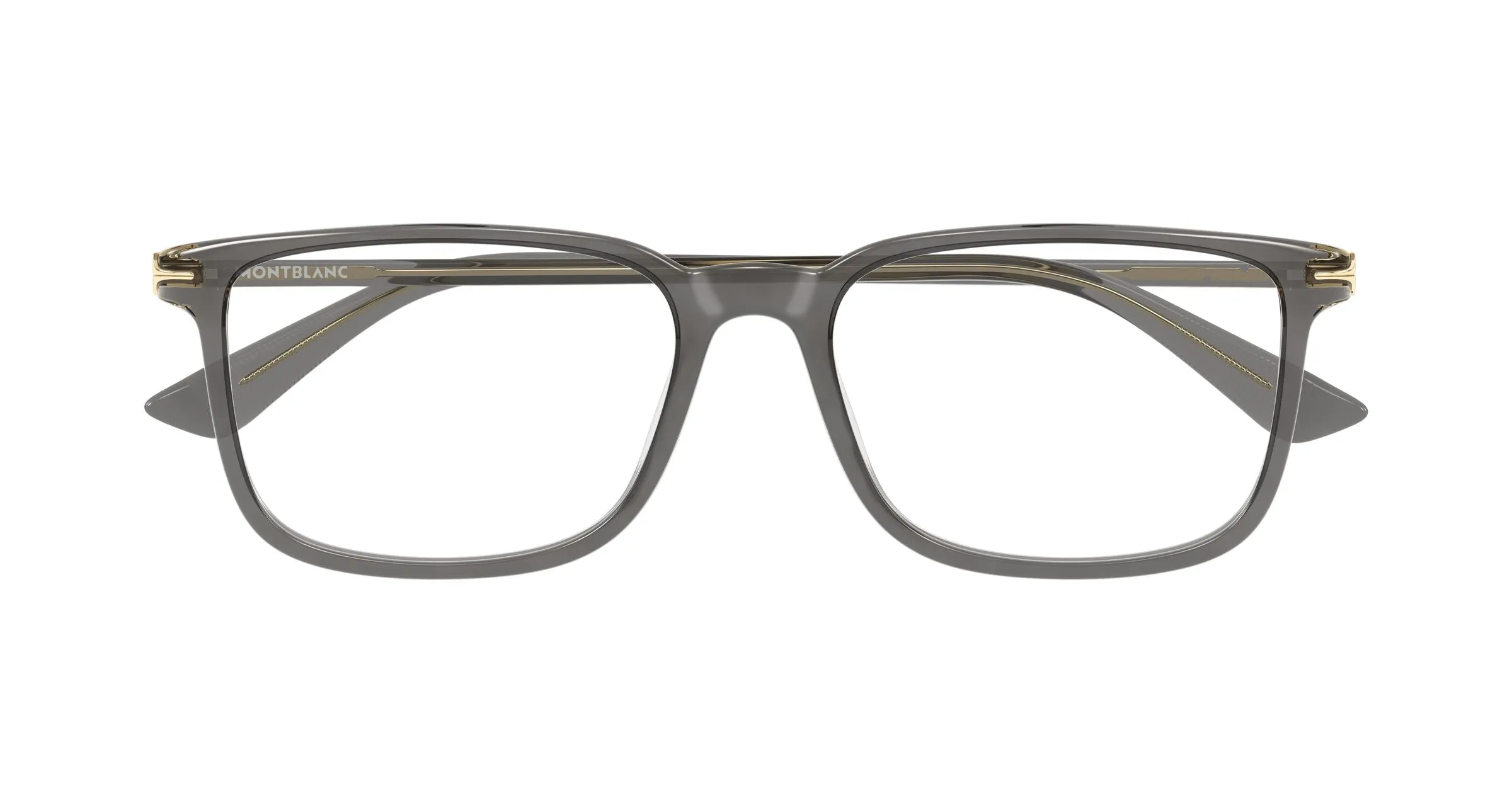 Montblanc MB0437O 008 Montature da vista Acetato Grigio Trasparente Squadrata - immagine 2