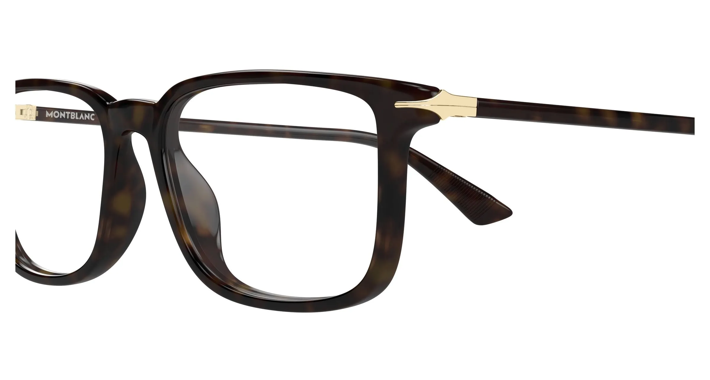 Montblanc MB0437O 007 Montature da vista Acetato Havana Trasparente Squadrata - immagine 3