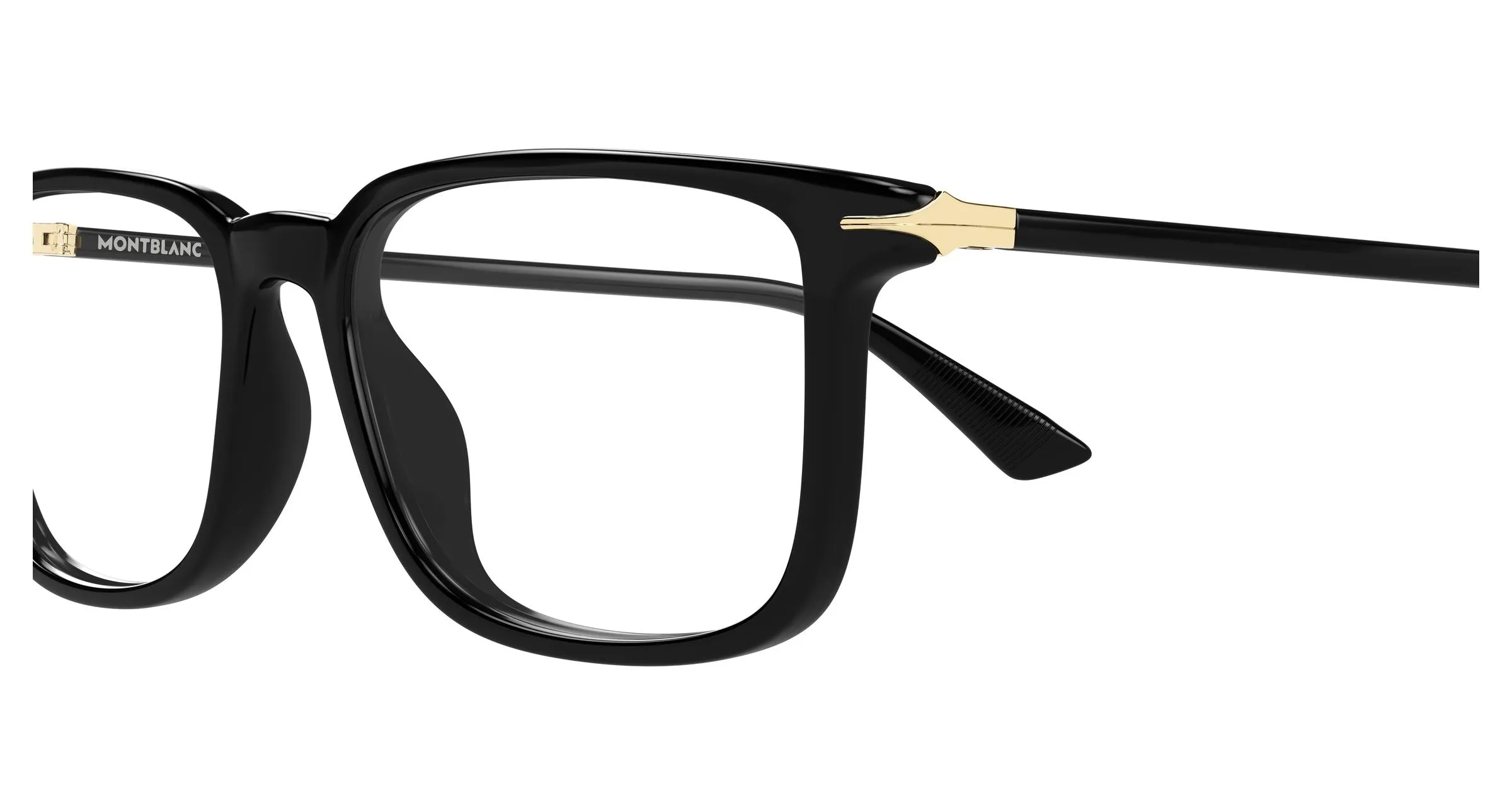 Montblanc MB0437O 006 Montature da vista Acetato Nero Trasparente Squadrata - immagine 3