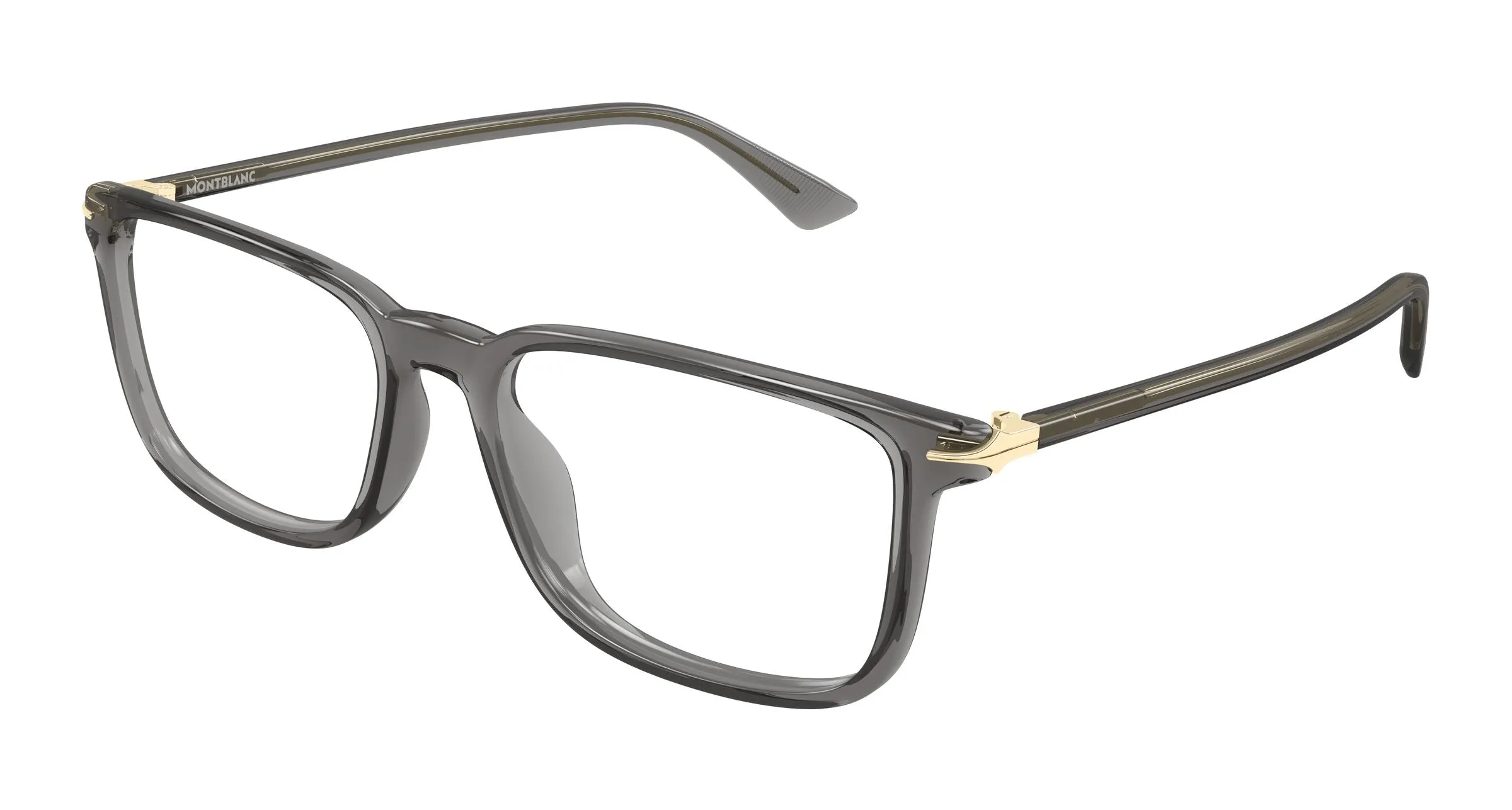 Montblanc MB0437O 003 Montature da vista Acetato Grigio Trasparente Squadrata - immagine 1