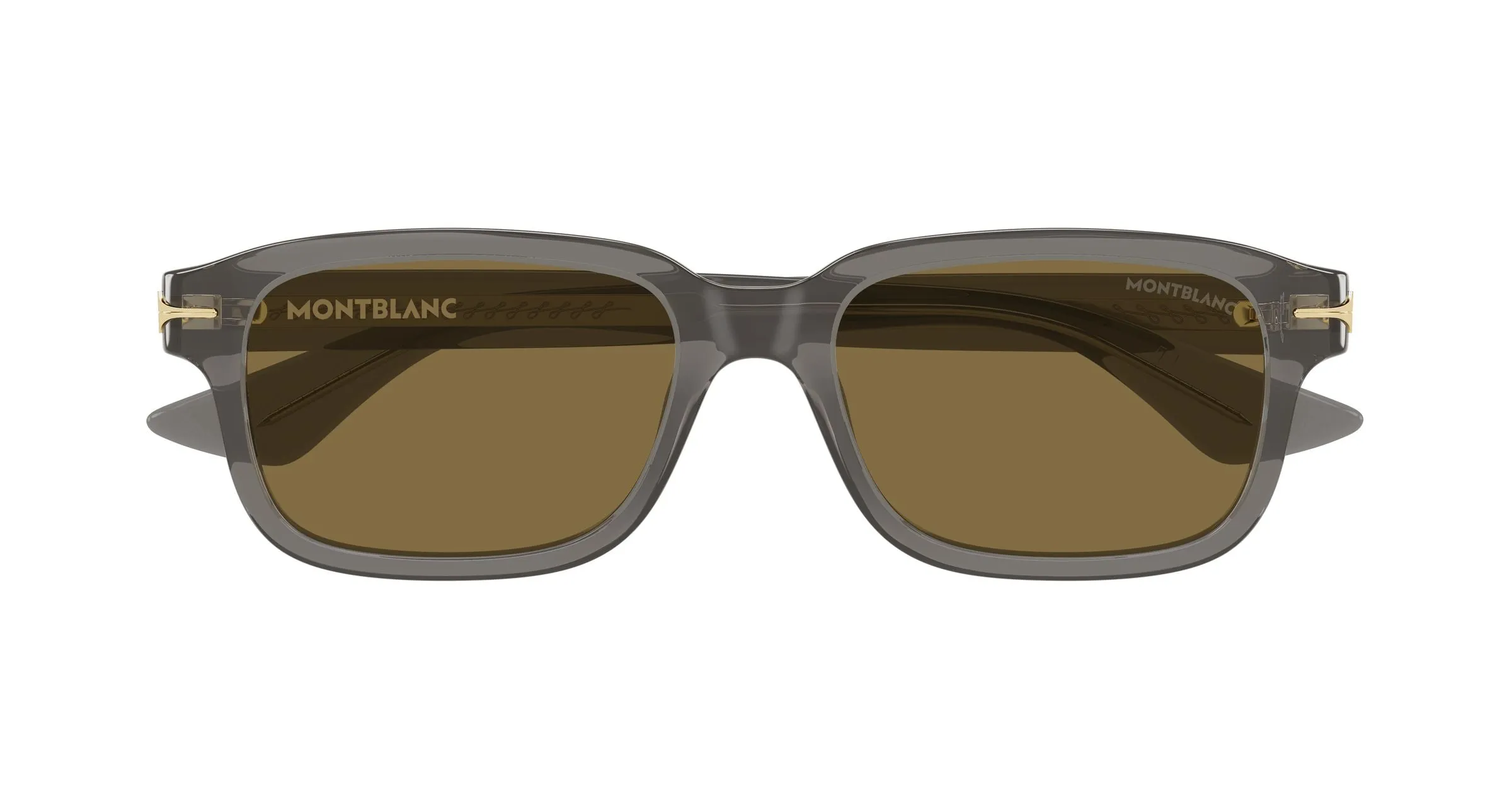 Montblanc MB0436S 003 Occhiali da sole Acetato Grigio Marrone Squadrata - immagine 2