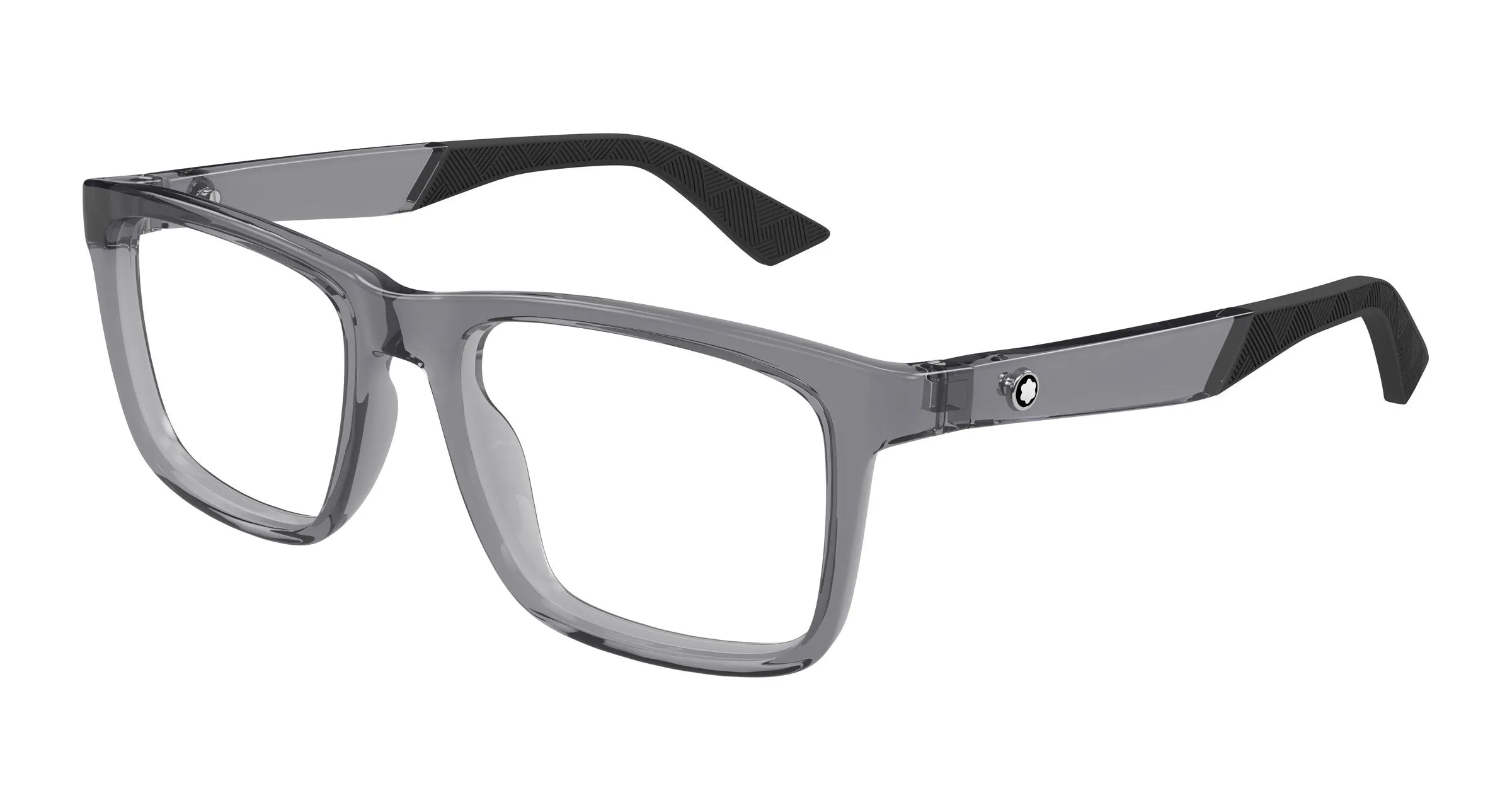 Montblanc MB0434O 003 Montature da vista Iniettato Grigio Trasparente Squadrata - immagine 1