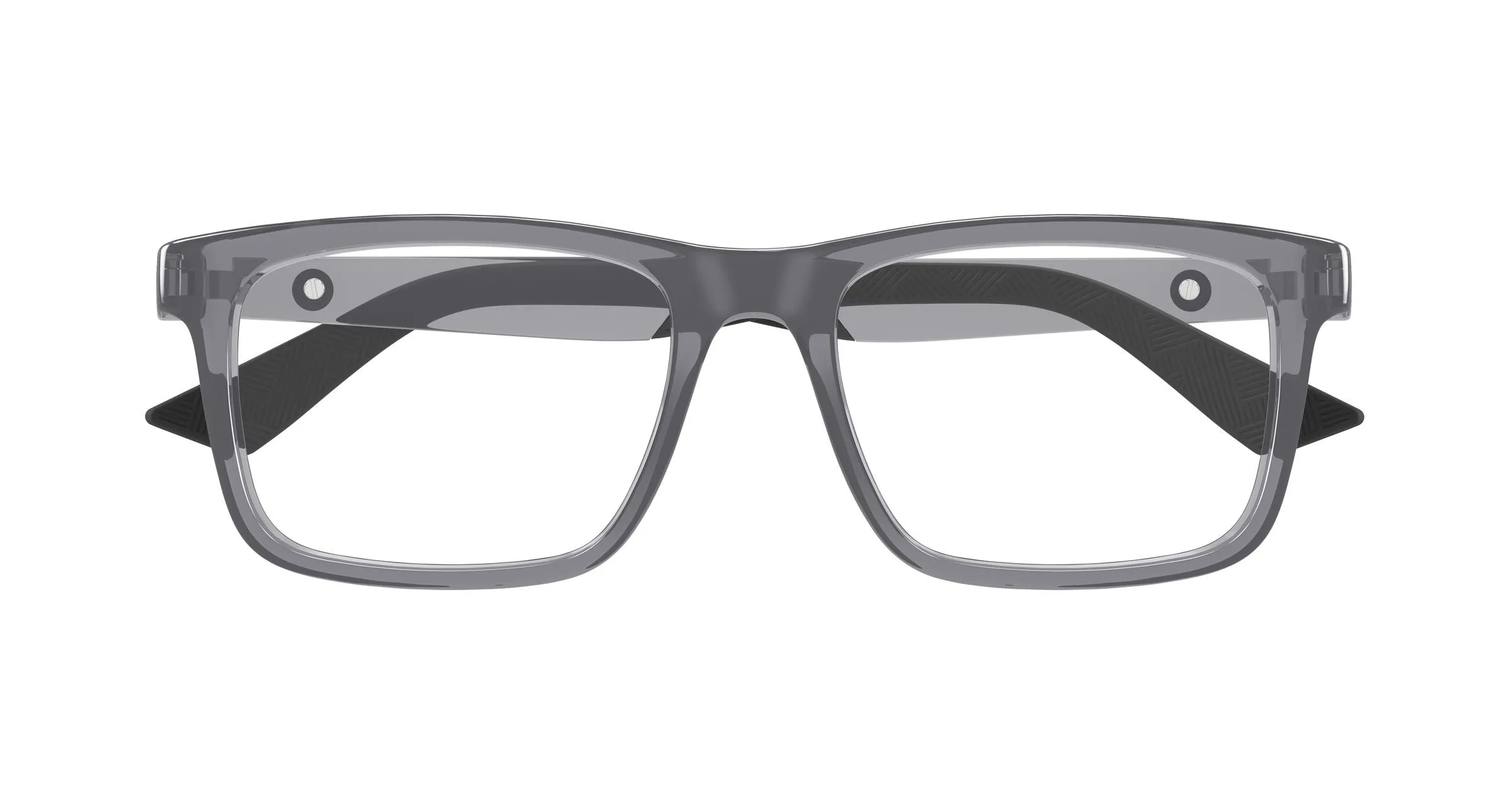 Montblanc MB0434O 003 Montature da vista Iniettato Grigio Trasparente Squadrata - immagine 2