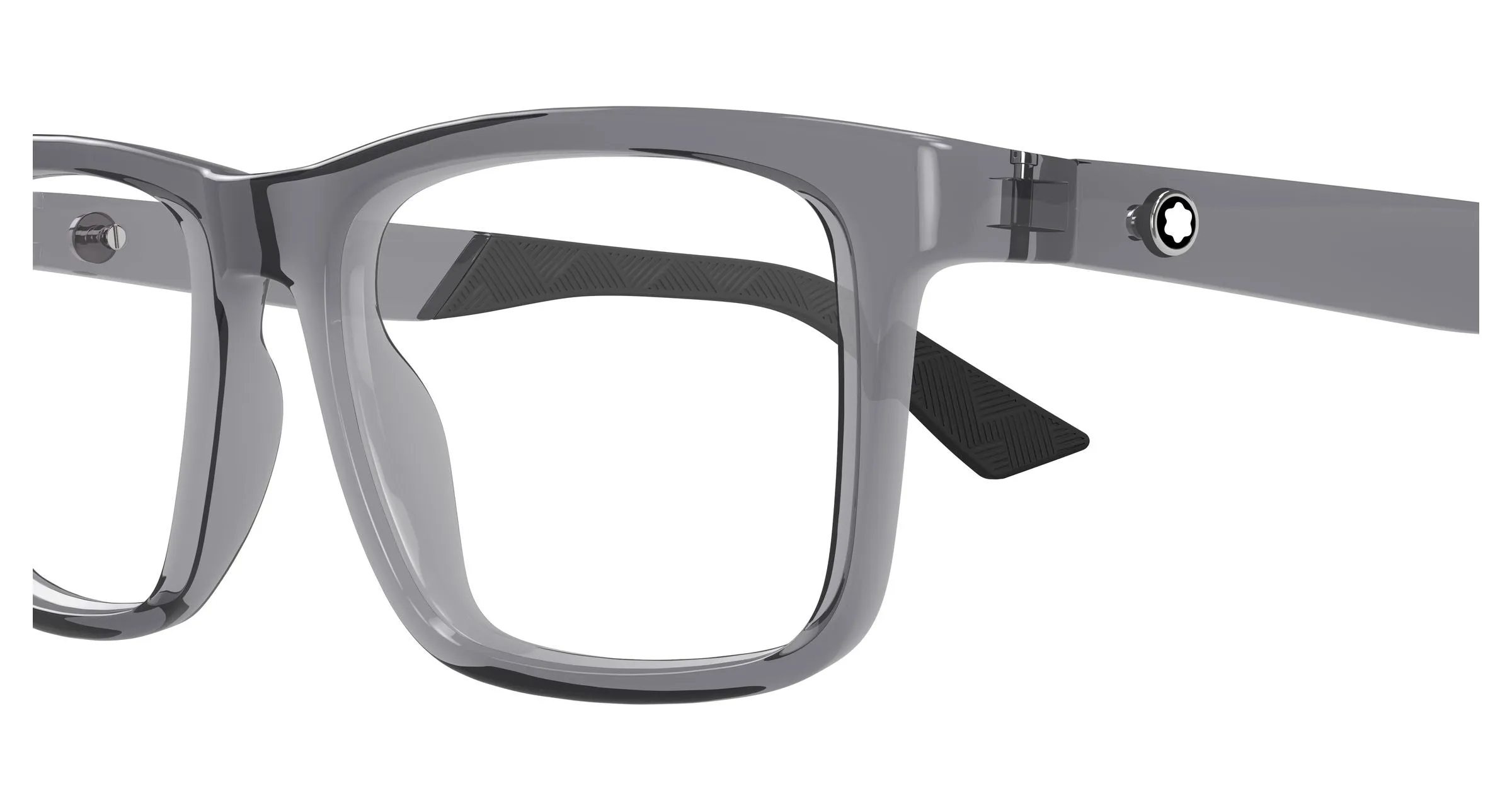 Montblanc MB0434O 003 Montature da vista Iniettato Grigio Trasparente Squadrata - immagine 3