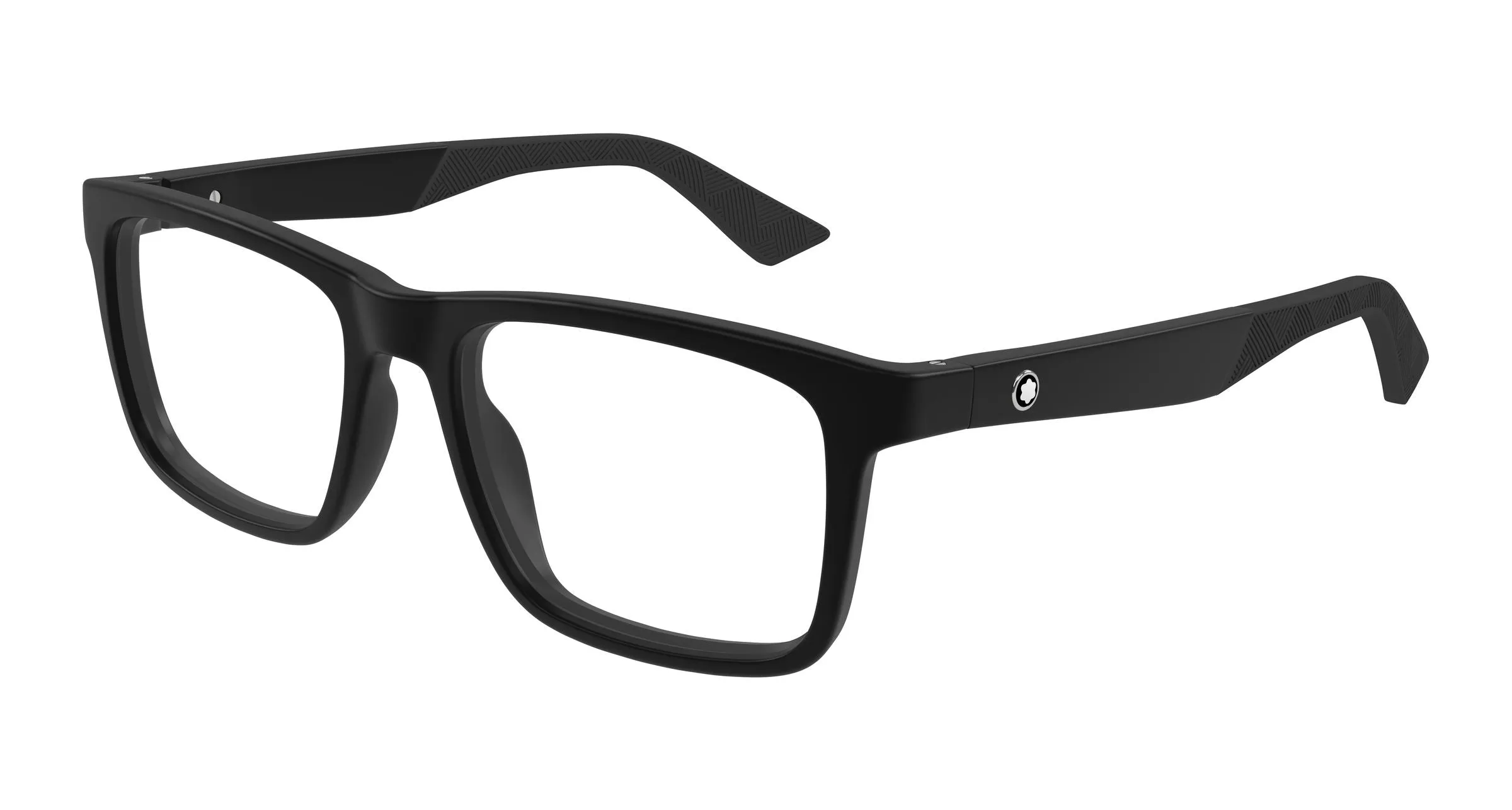 Montblanc MB0434O 002 Montature da vista Iniettato Nero Trasparente Squadrata - immagine 1