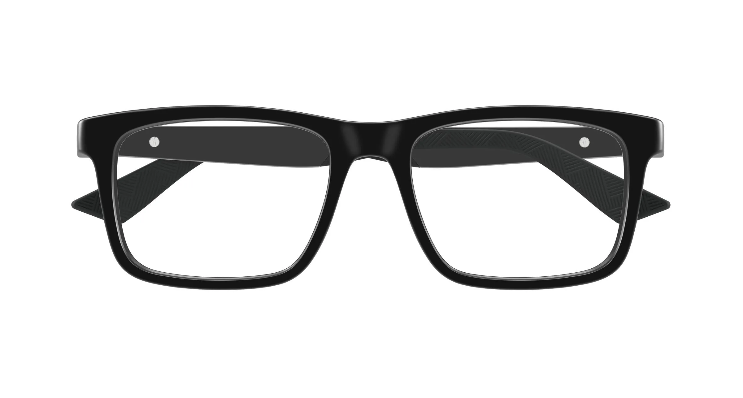 Montblanc MB0434O 002 Montature da vista Iniettato Nero Trasparente Squadrata - immagine 2