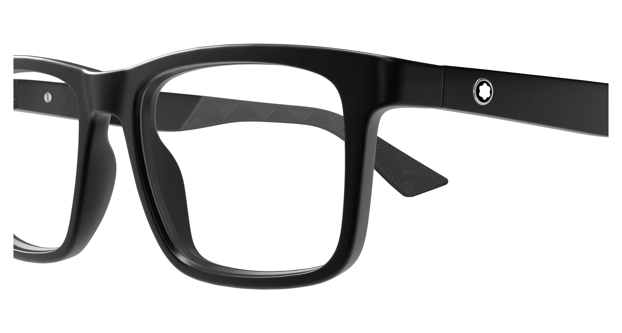 Montblanc MB0434O 002 Montature da vista Iniettato Nero Trasparente Squadrata - immagine 3