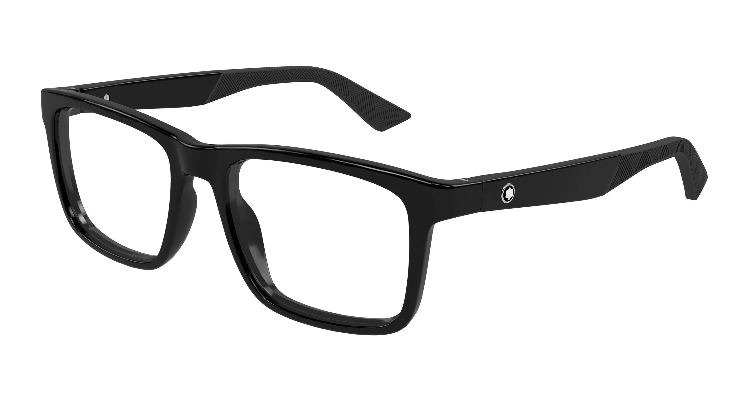 Montblanc MB0434O 001 Montature da vista Iniettato Nero Trasparente Squadrata - immagine 1