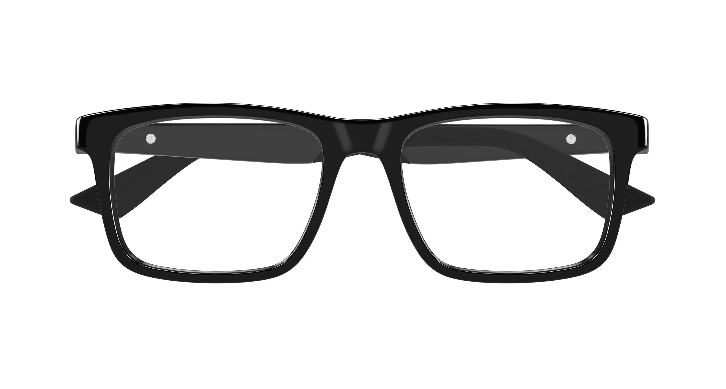 Montblanc MB0434O 001 Montature da vista Iniettato Nero Trasparente Squadrata - immagine 2