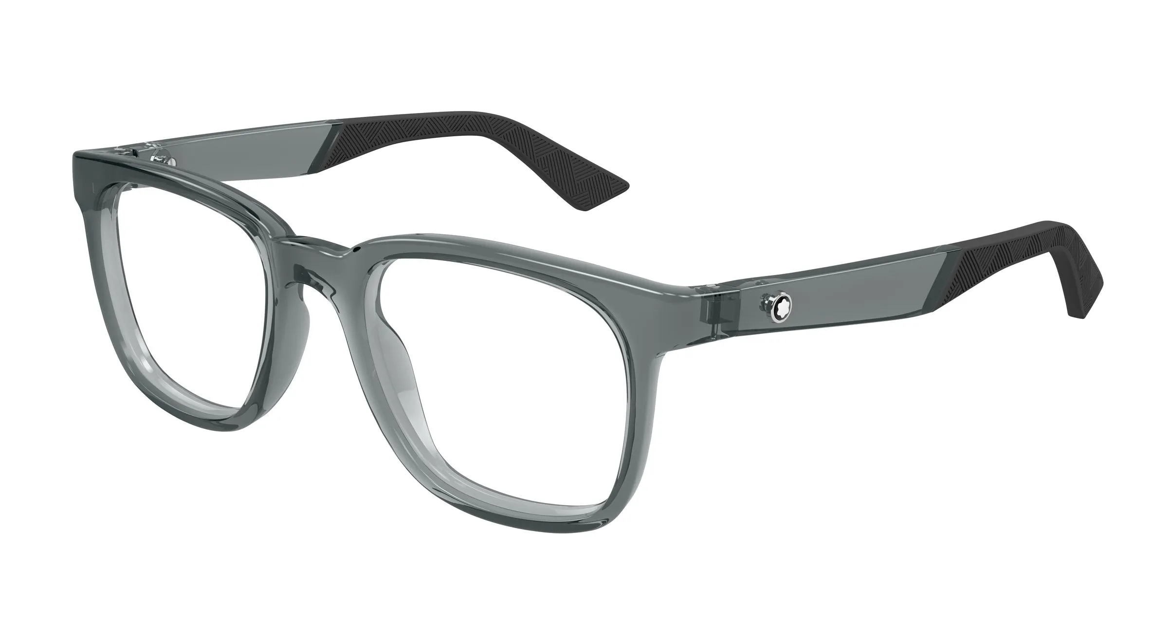 Montblanc MB0433O 005 Montature da vista Iniettato Grigio Trasparente Squadrata - immagine 1
