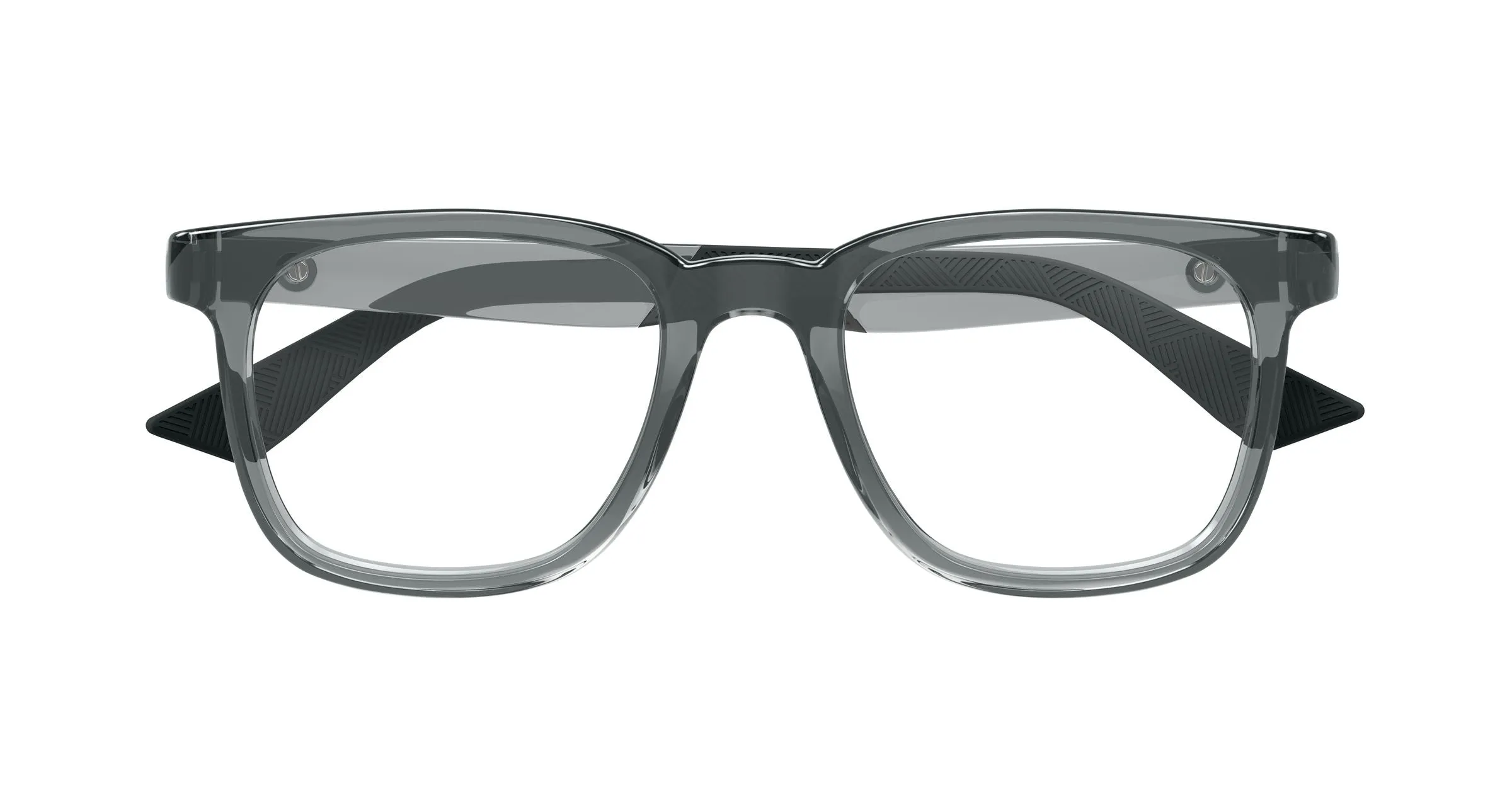 Montblanc MB0433O 005 Montature da vista Iniettato Grigio Trasparente Squadrata - immagine 2