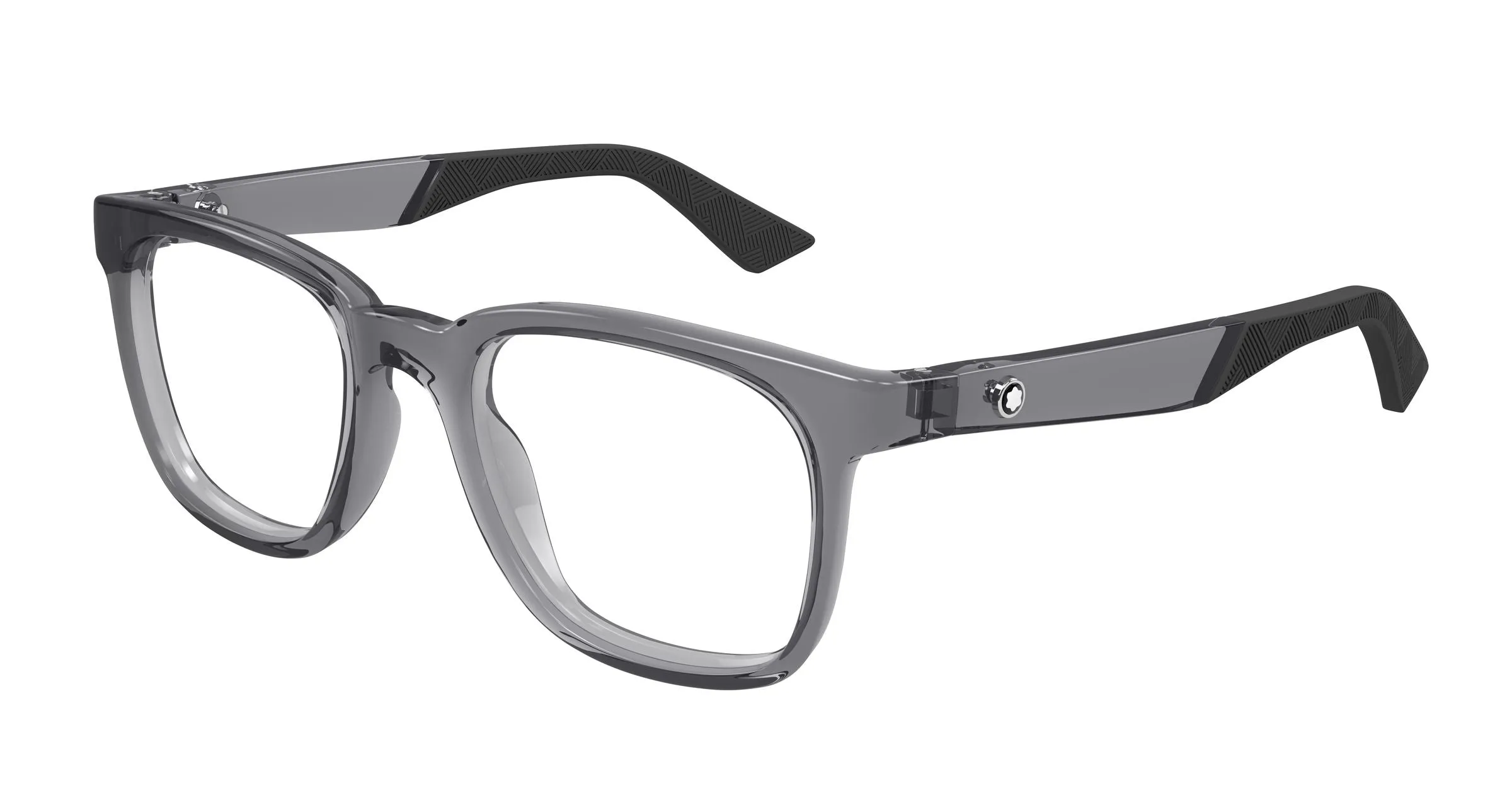 Montblanc MB0433O 003 Montature da vista Iniettato Grigio Trasparente Squadrata - immagine 1