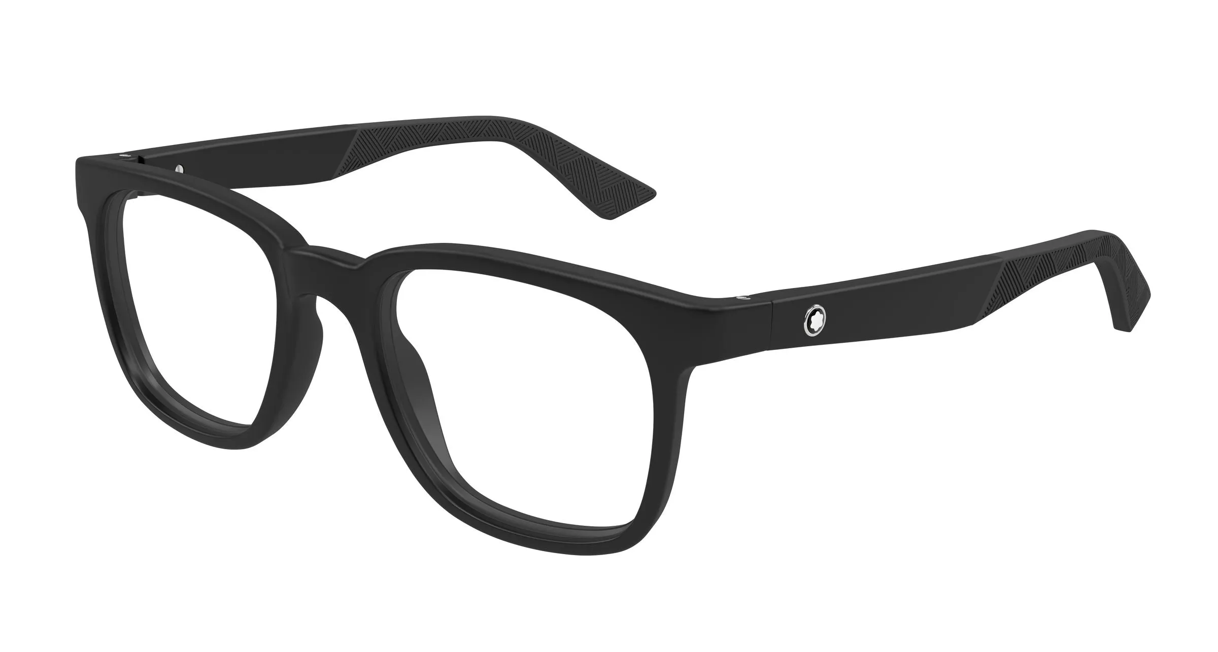 Montblanc MB0433O 002 Montature da vista Iniettato Nero Trasparente Squadrata - immagine 1