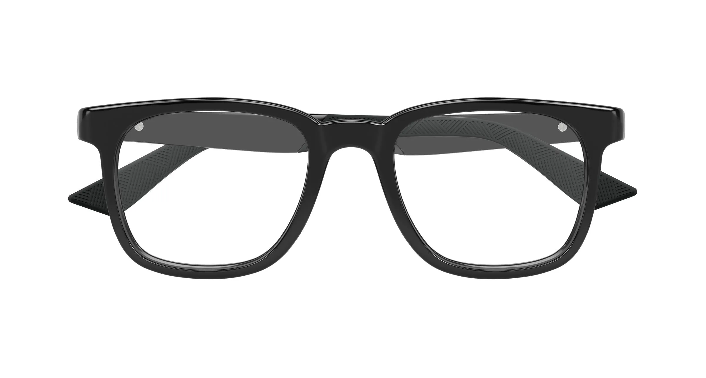 Montblanc MB0433O 001 Montature da vista Iniettato Nero Trasparente Squadrata - immagine 2