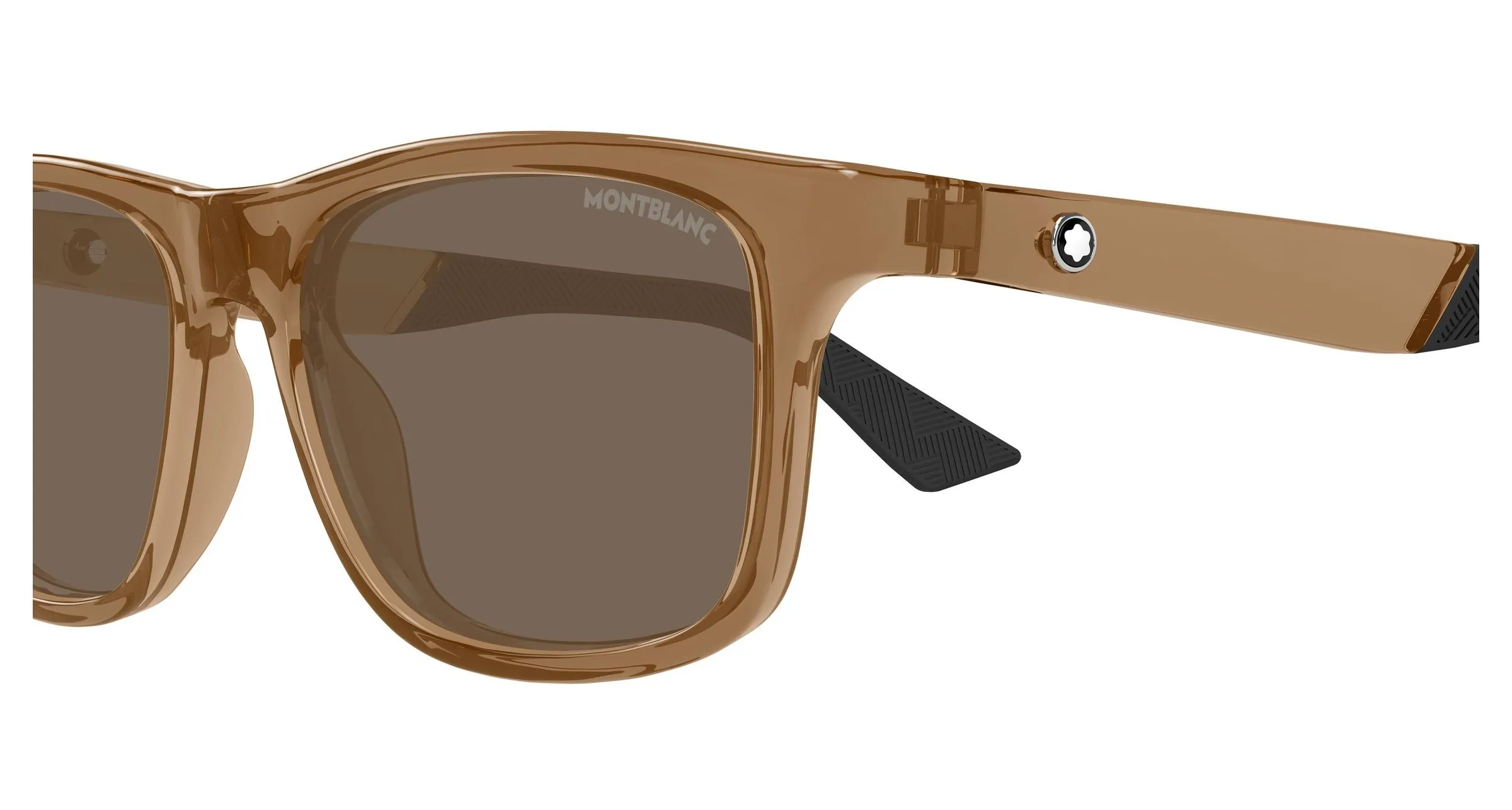 Montblanc MB0432S 004 Occhiali da sole Iniettato Marrone Marrone Squadrata - immagine 3