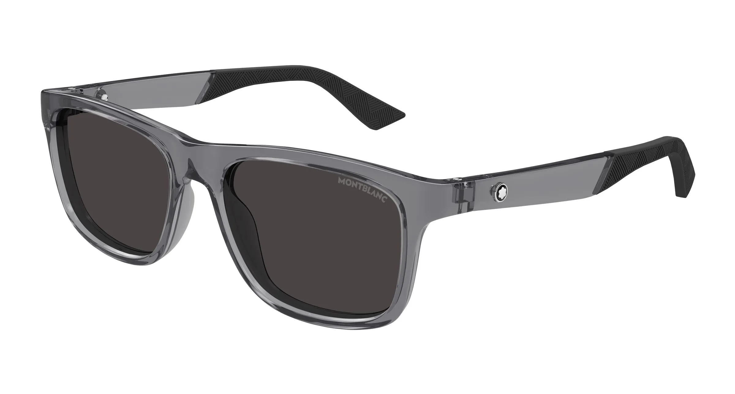 Montblanc MB0432S 003 Occhiali da sole Iniettato Grigio Grigio Squadrata - immagine 1
