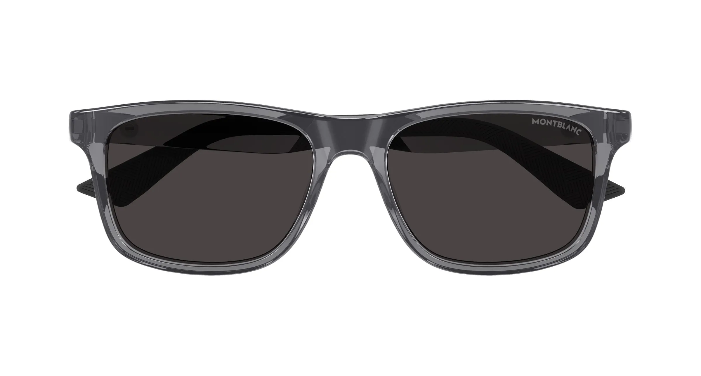 Montblanc MB0432S 003 Occhiali da sole Iniettato Grigio Grigio Squadrata - immagine 2
