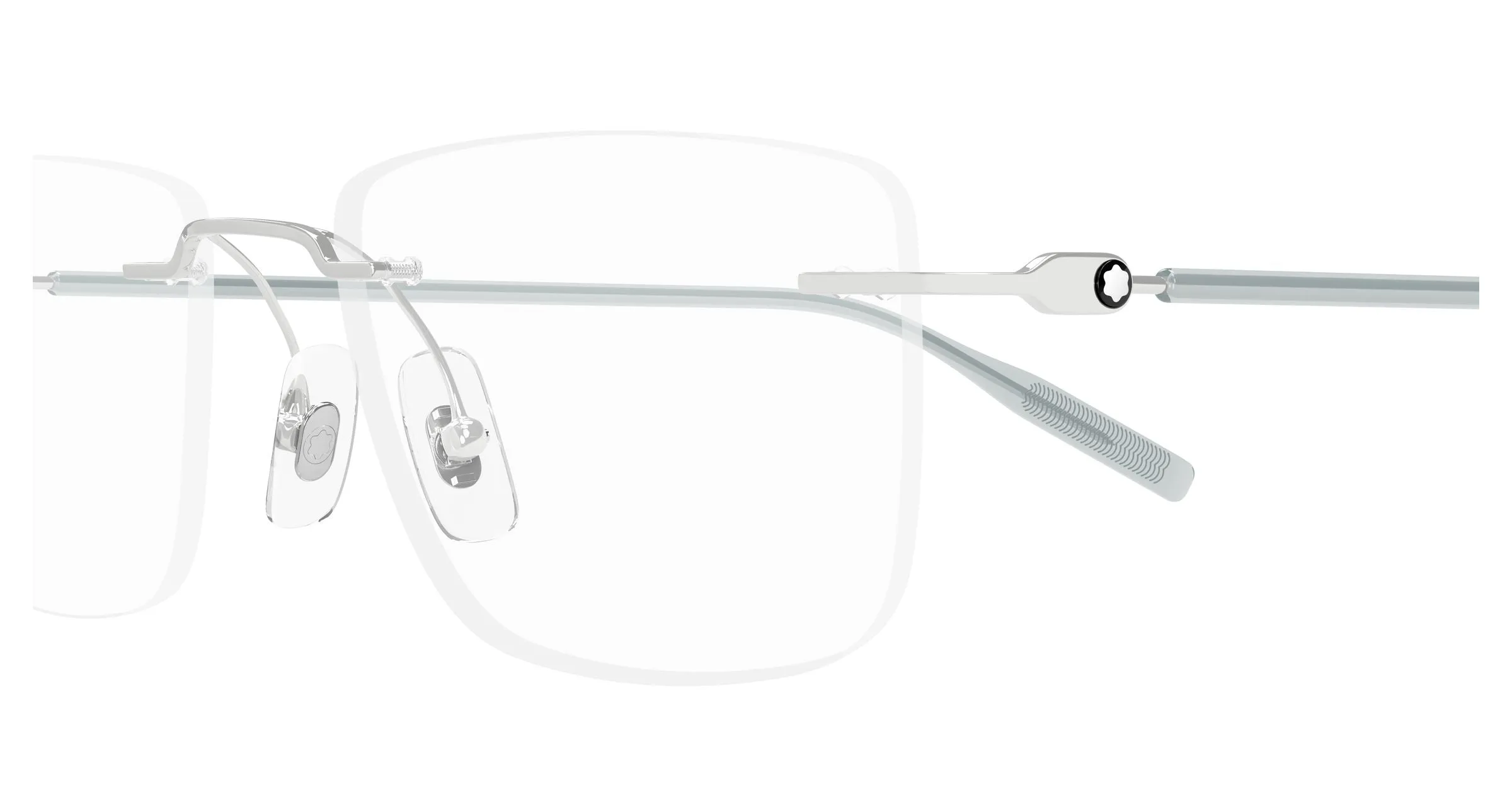 Montblanc MB0431O 004 Montature da vista Metallo Argento Trasparente Squadrata - immagine 3