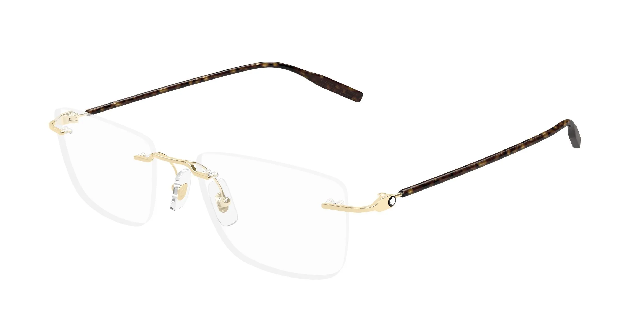 Montblanc MB0431O 003 Montature da vista Metallo Oro Trasparente Squadrata - immagine 1