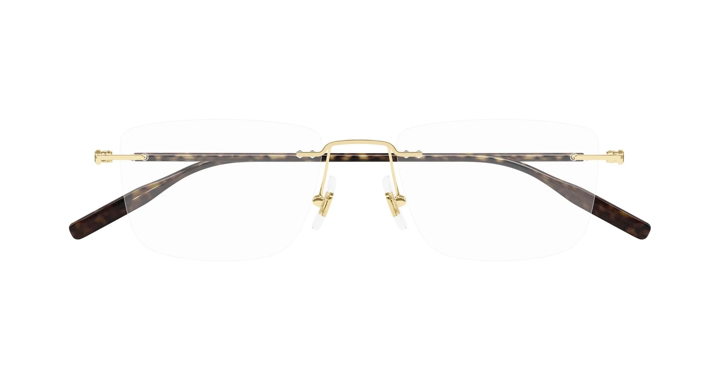 Montblanc MB0431O 003 Montature da vista Metallo Oro Trasparente Squadrata - immagine 2