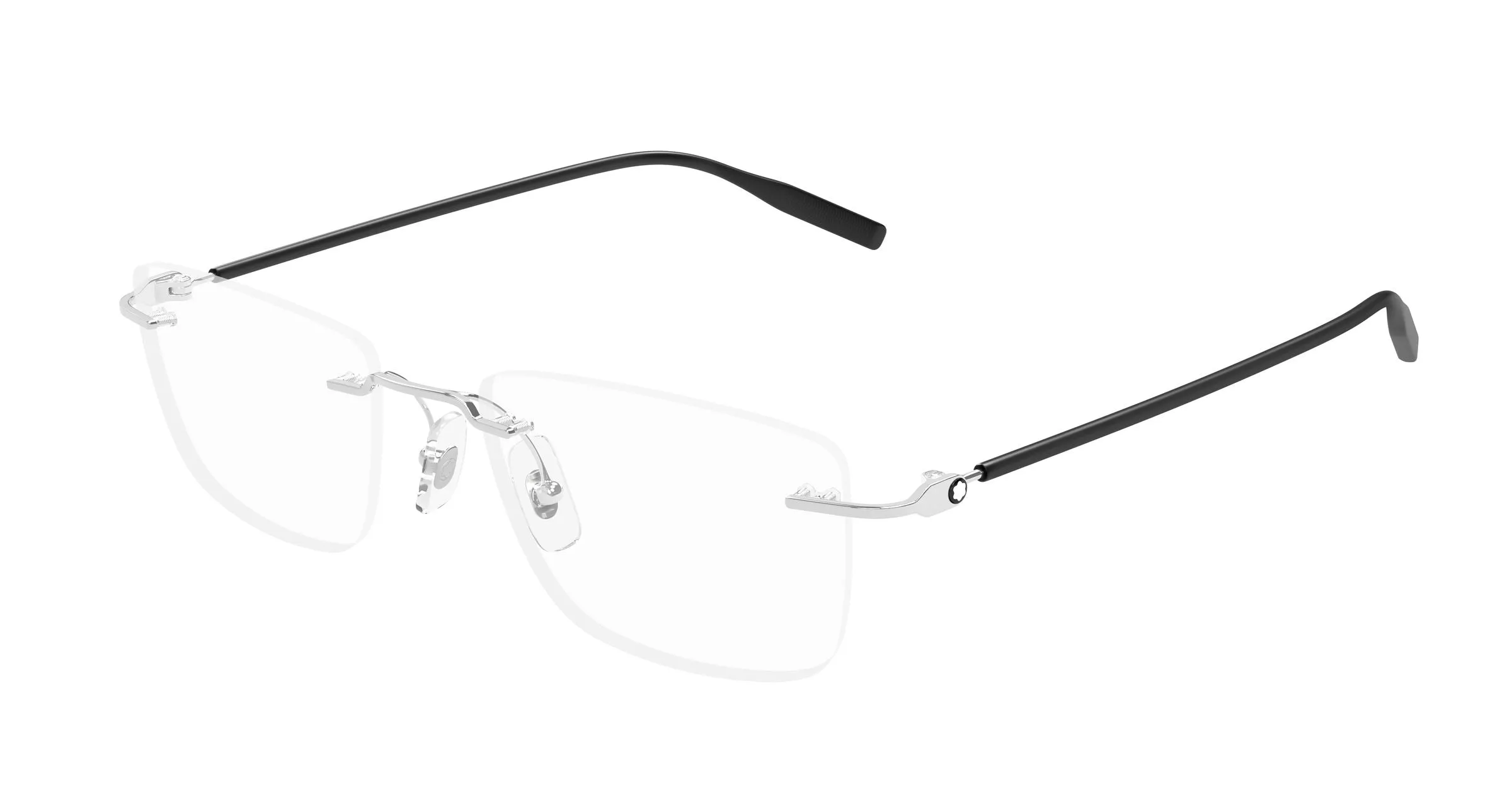Montblanc MB0431O 002 Montature da vista Metallo Argento Trasparente Squadrata - immagine 1