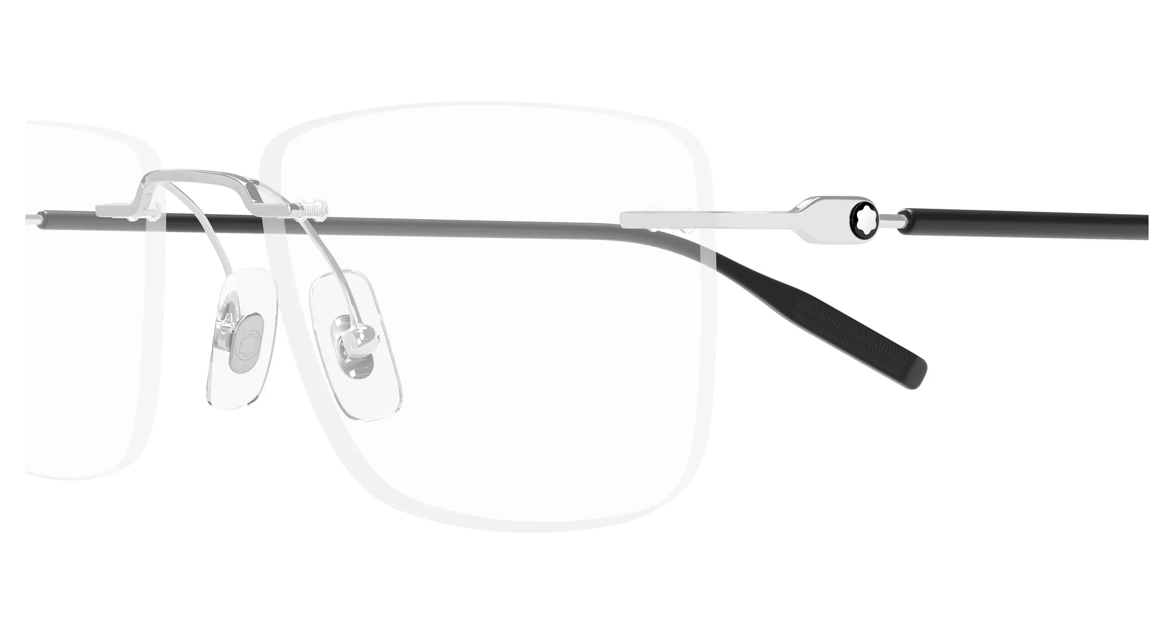 Montblanc MB0431O 002 Montature da vista Metallo Argento Trasparente Squadrata - immagine 3