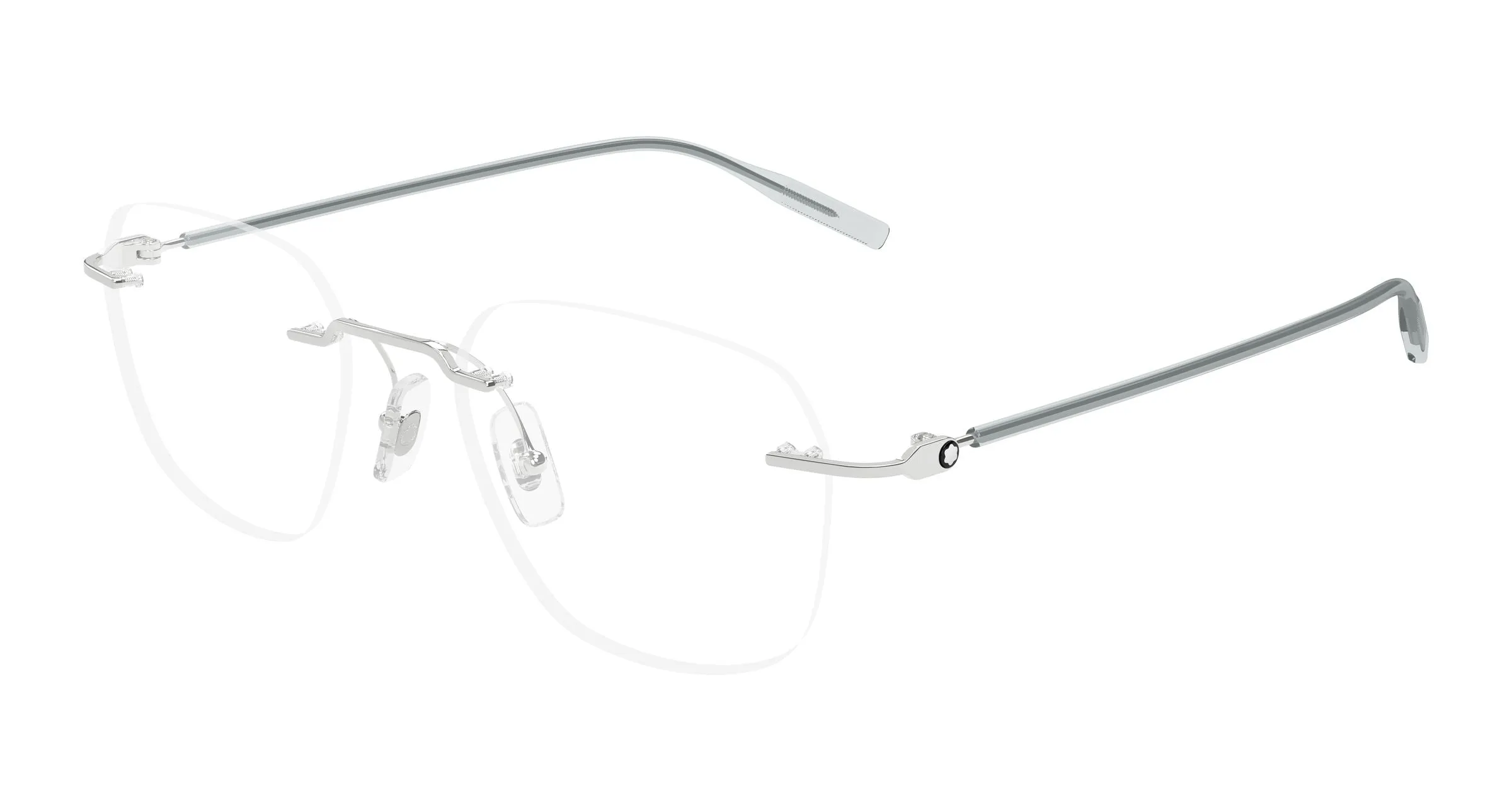 Montblanc MB0430O 004 Montature da vista Metallo Argento Trasparente Rotonda - immagine 1