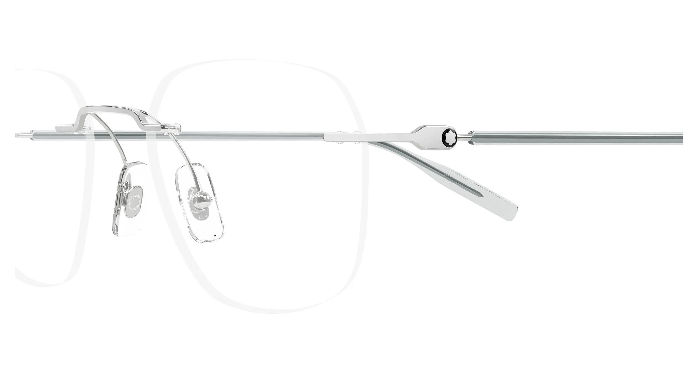 Montblanc MB0430O 004 Montature da vista Metallo Argento Trasparente Rotonda - immagine 3
