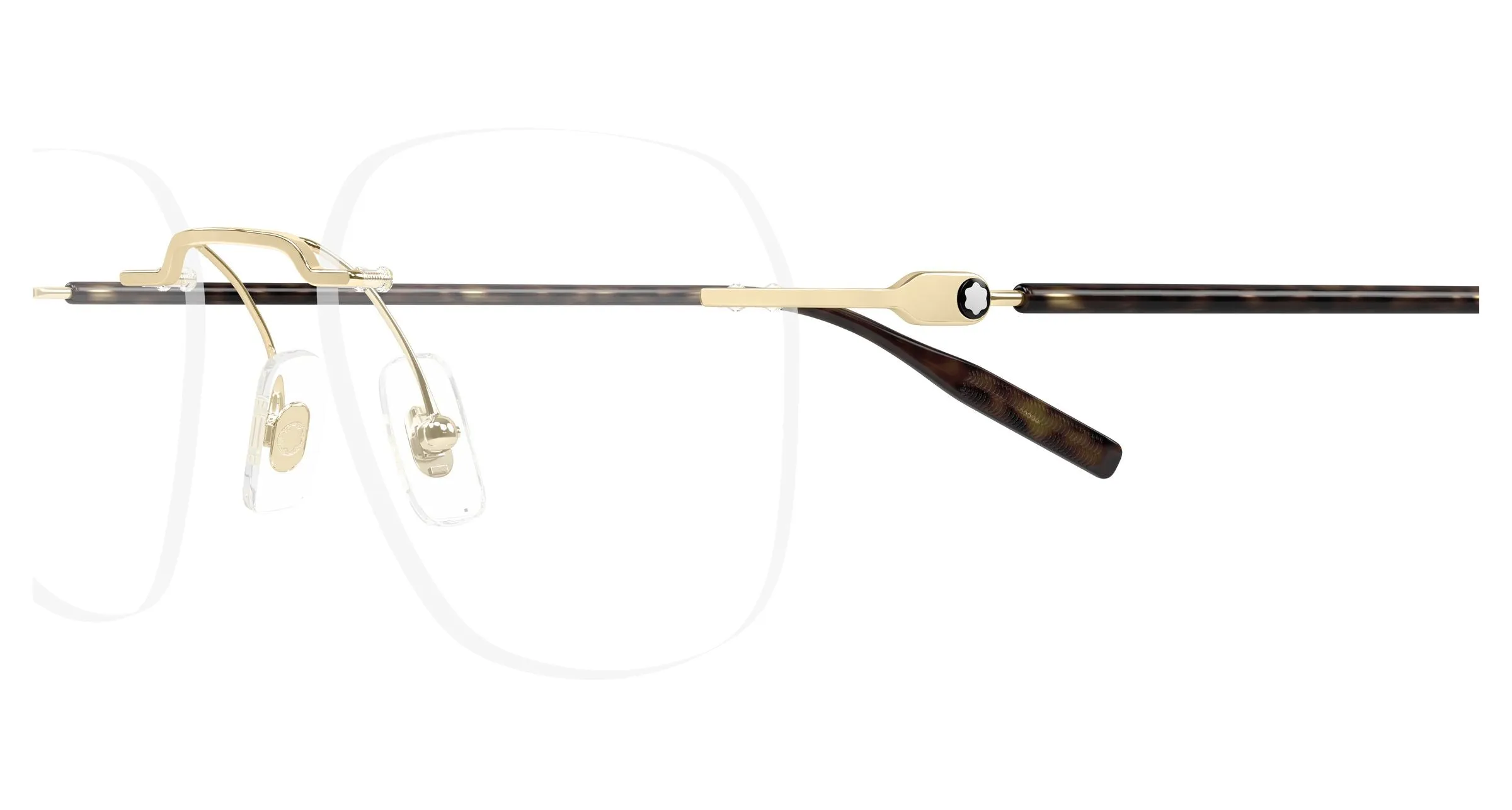 Montblanc MB0430O 003 Montature da vista Metallo Oro Trasparente Rotonda - immagine 3